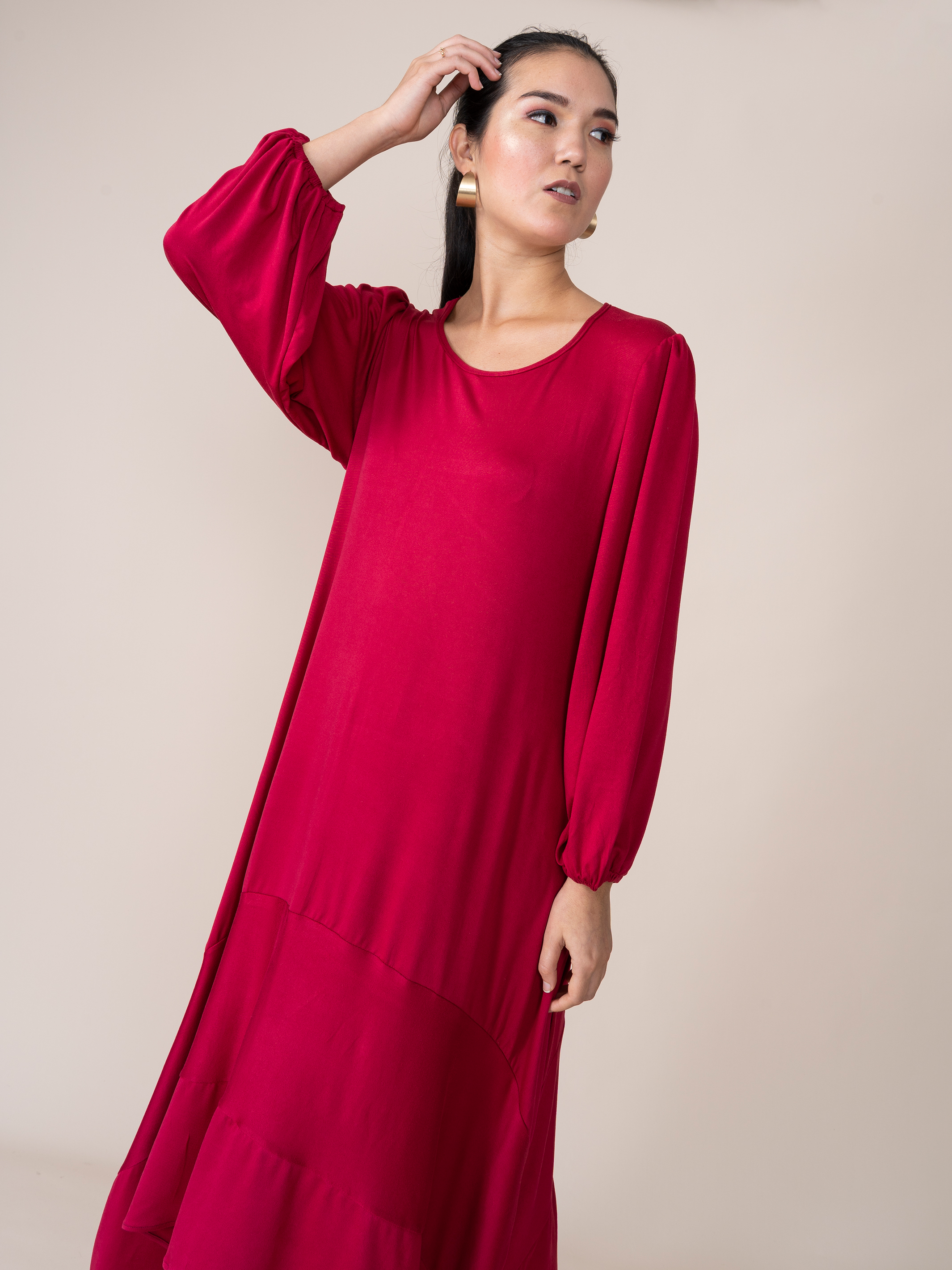 Vestido Dominga Guinda