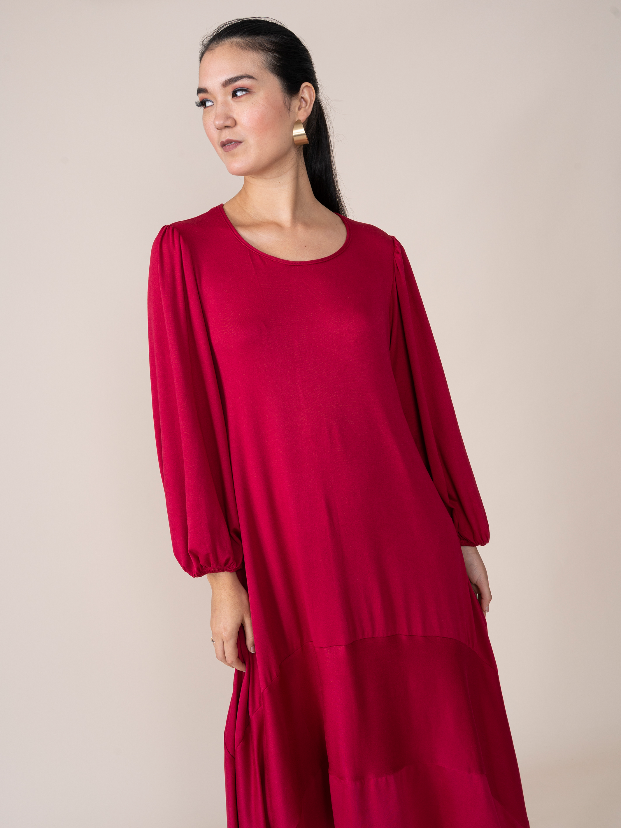 Vestido Dominga Guinda