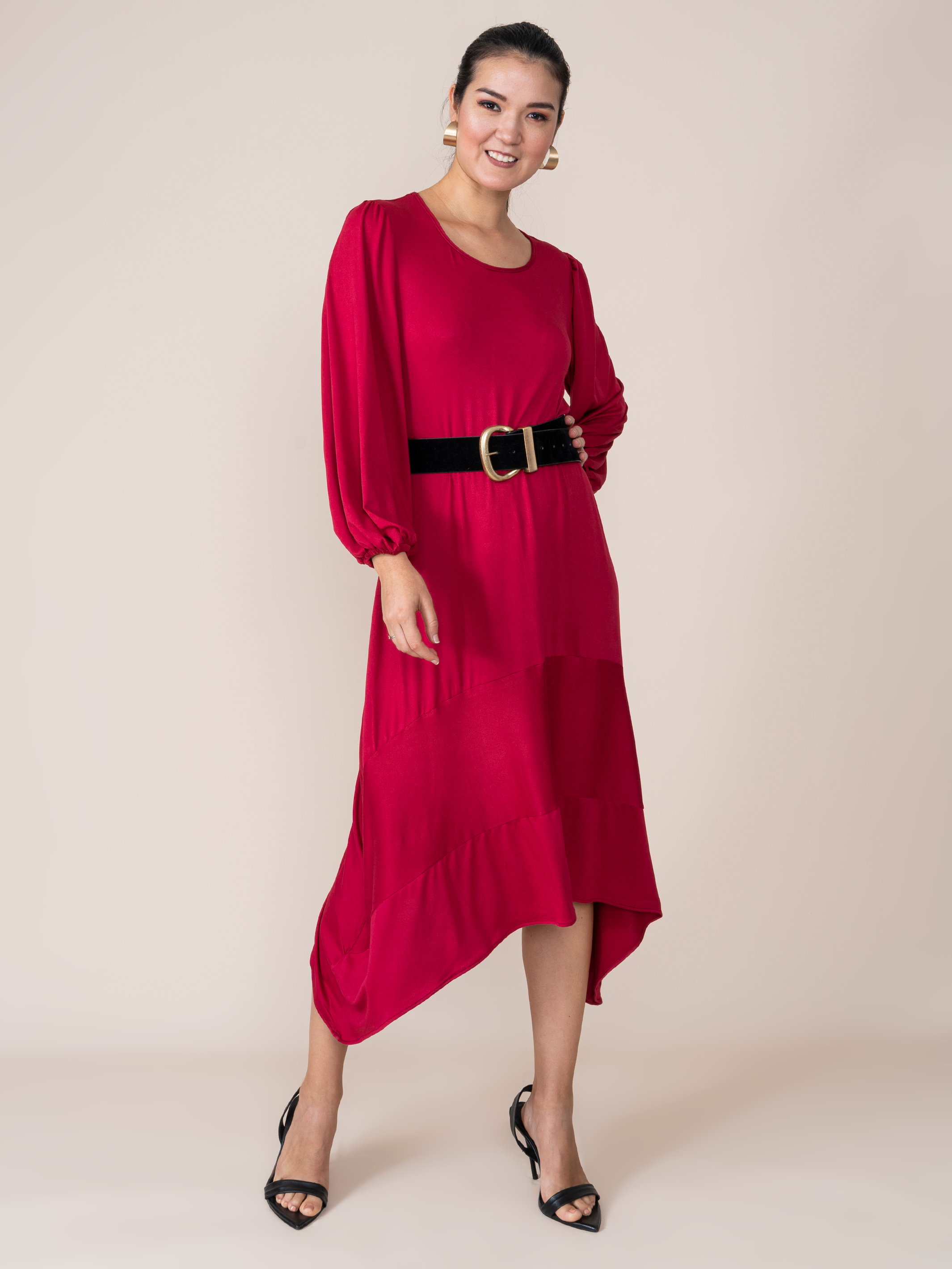 Vestido Dominga Guinda