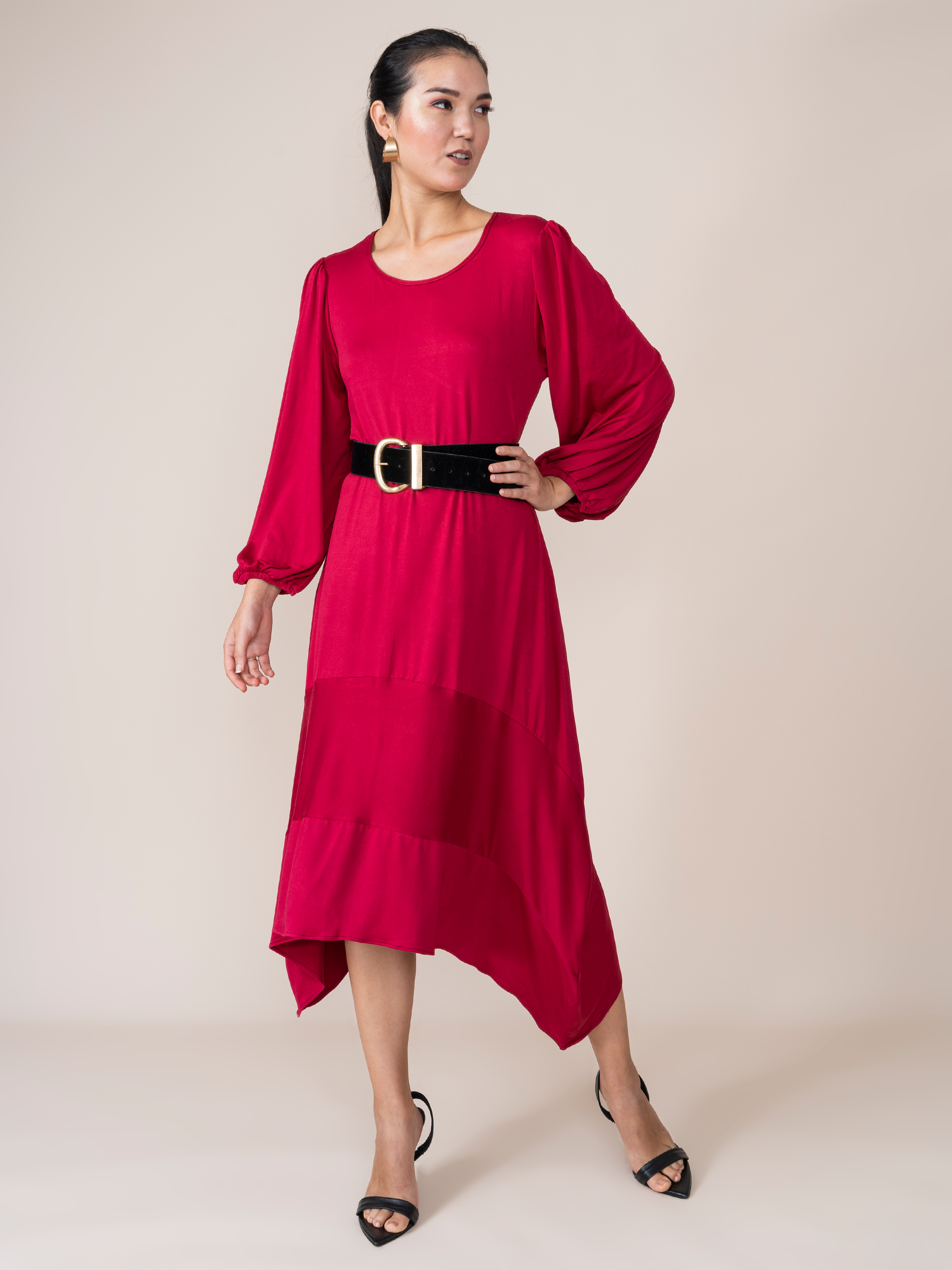 Vestido Dominga Guinda