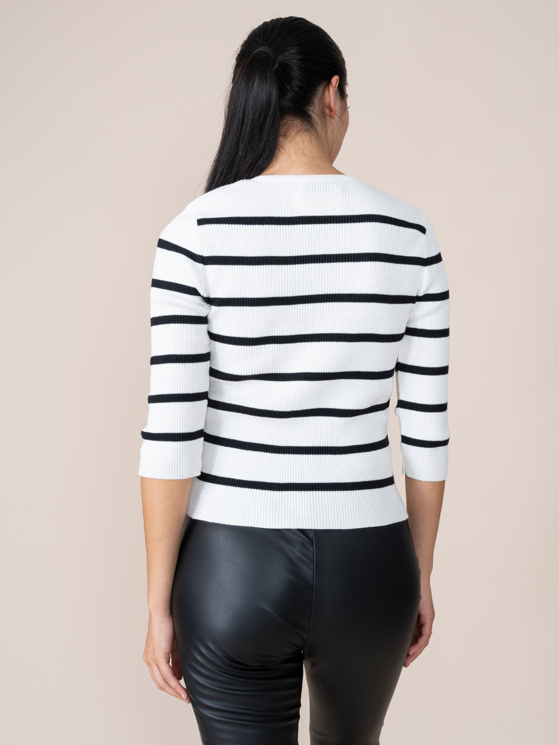 Sofia Woven V-Neck Polo
