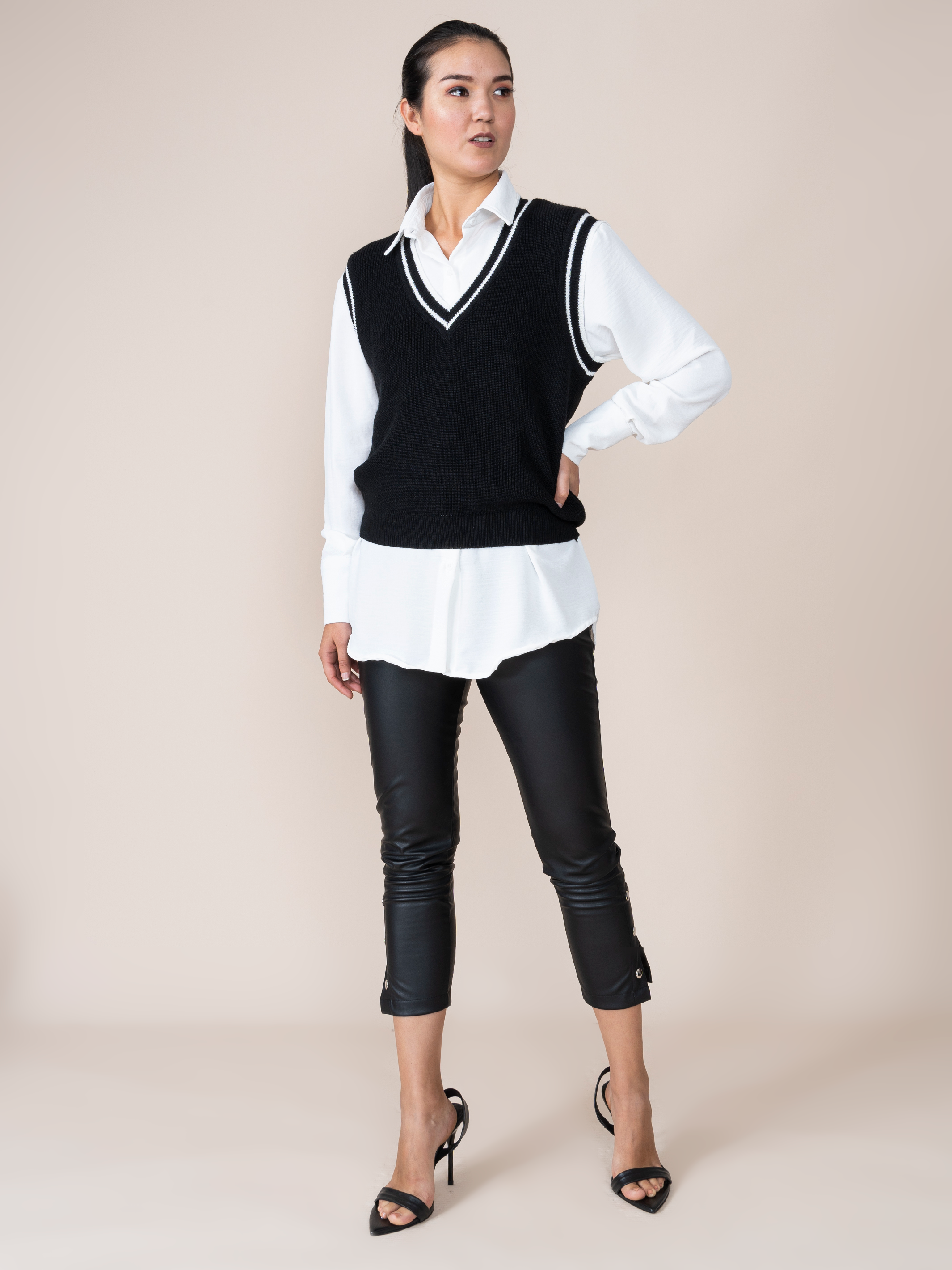 Beige Laia Woven Vest