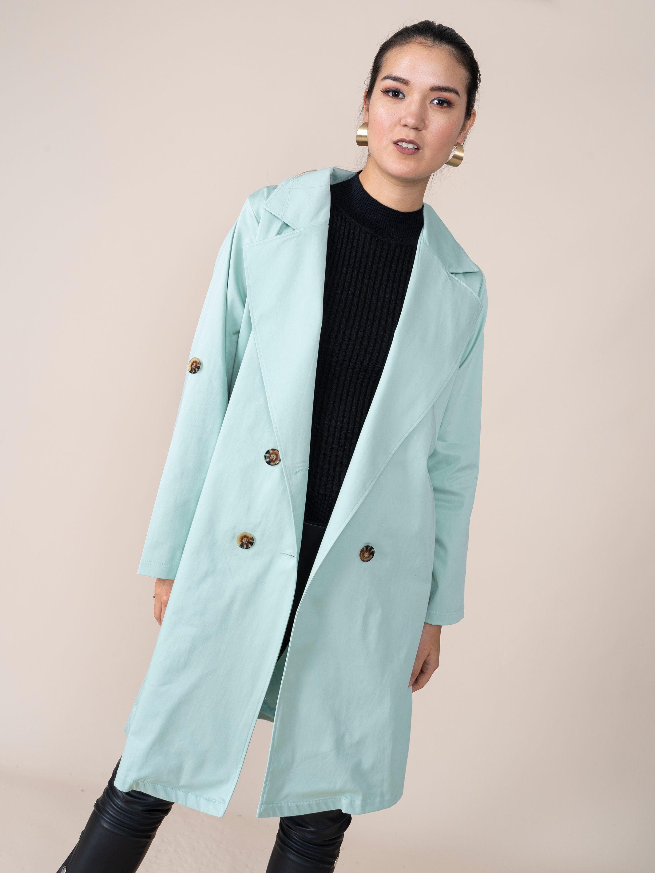 Cream Short Trench Vest