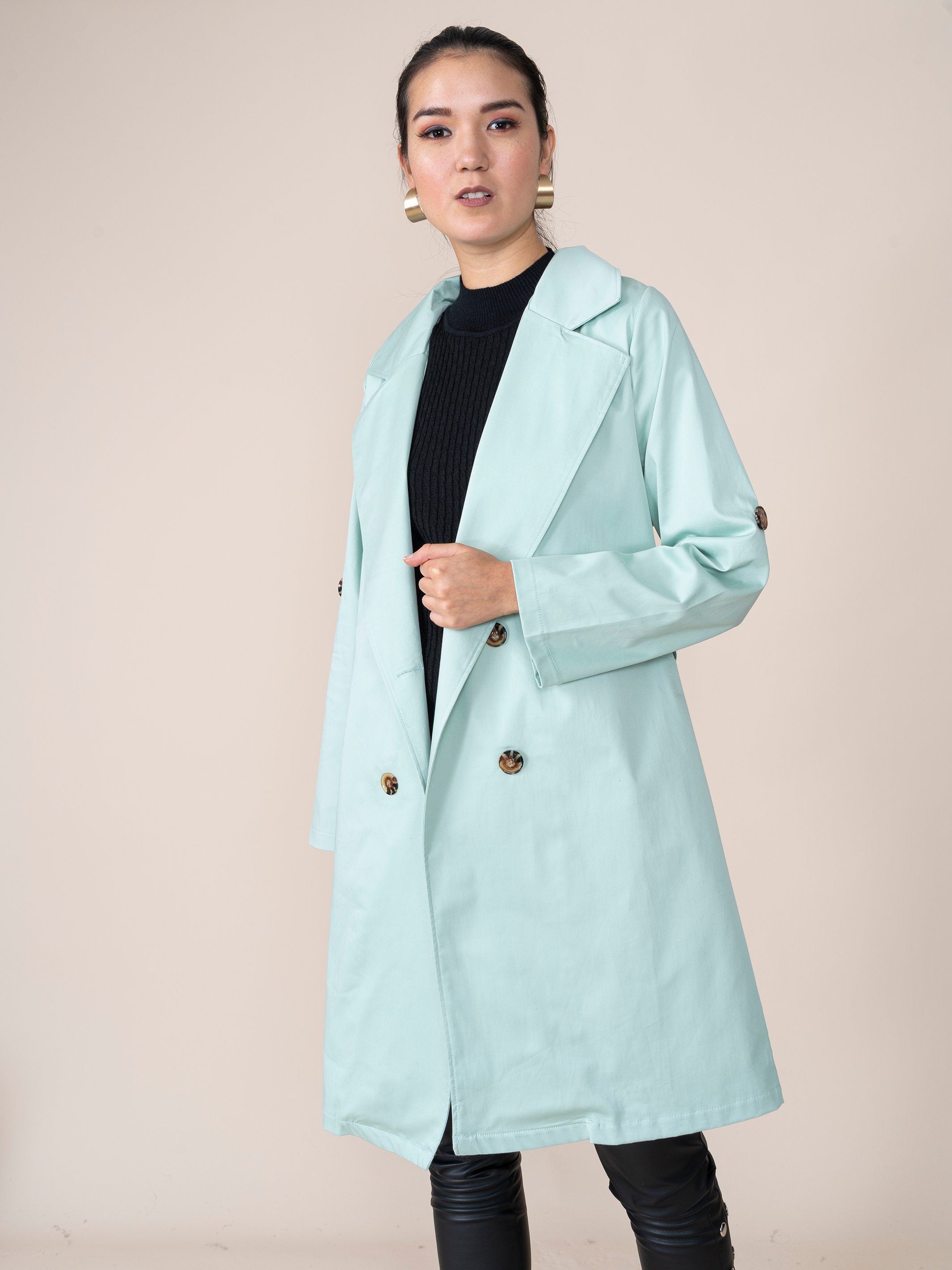 Cream Short Trench Vest