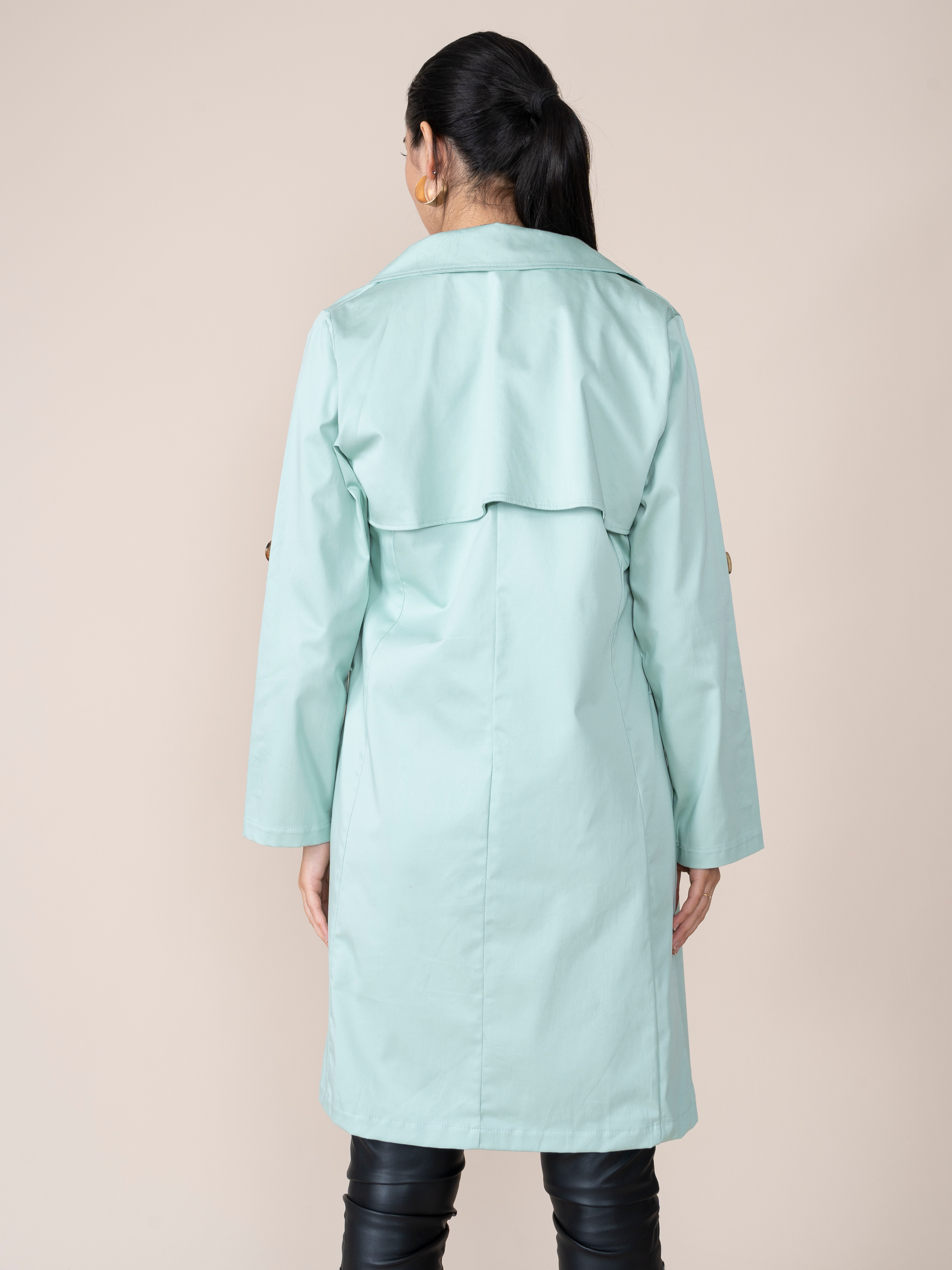Cream Short Trench Vest