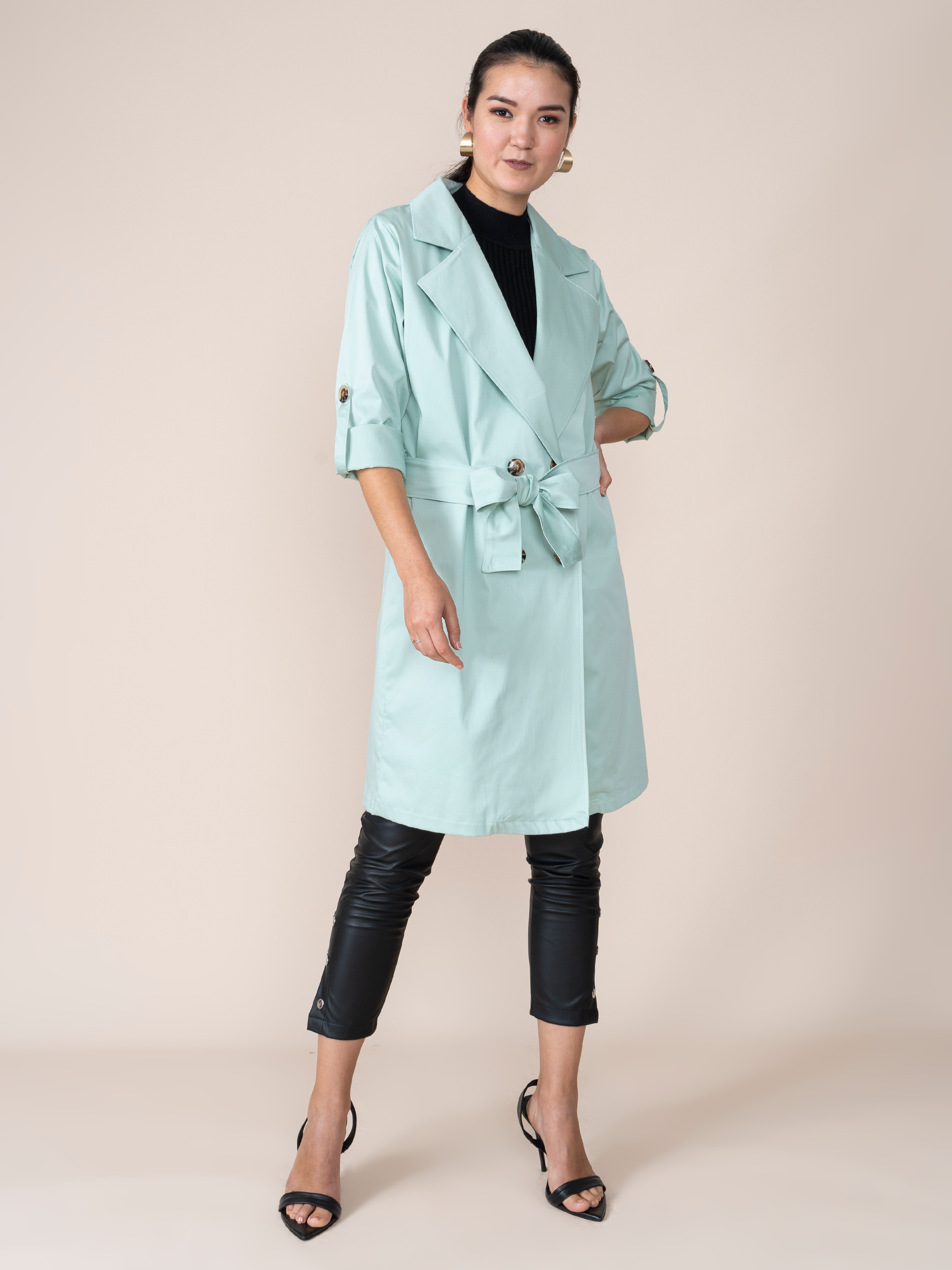 Cream Short Trench Vest