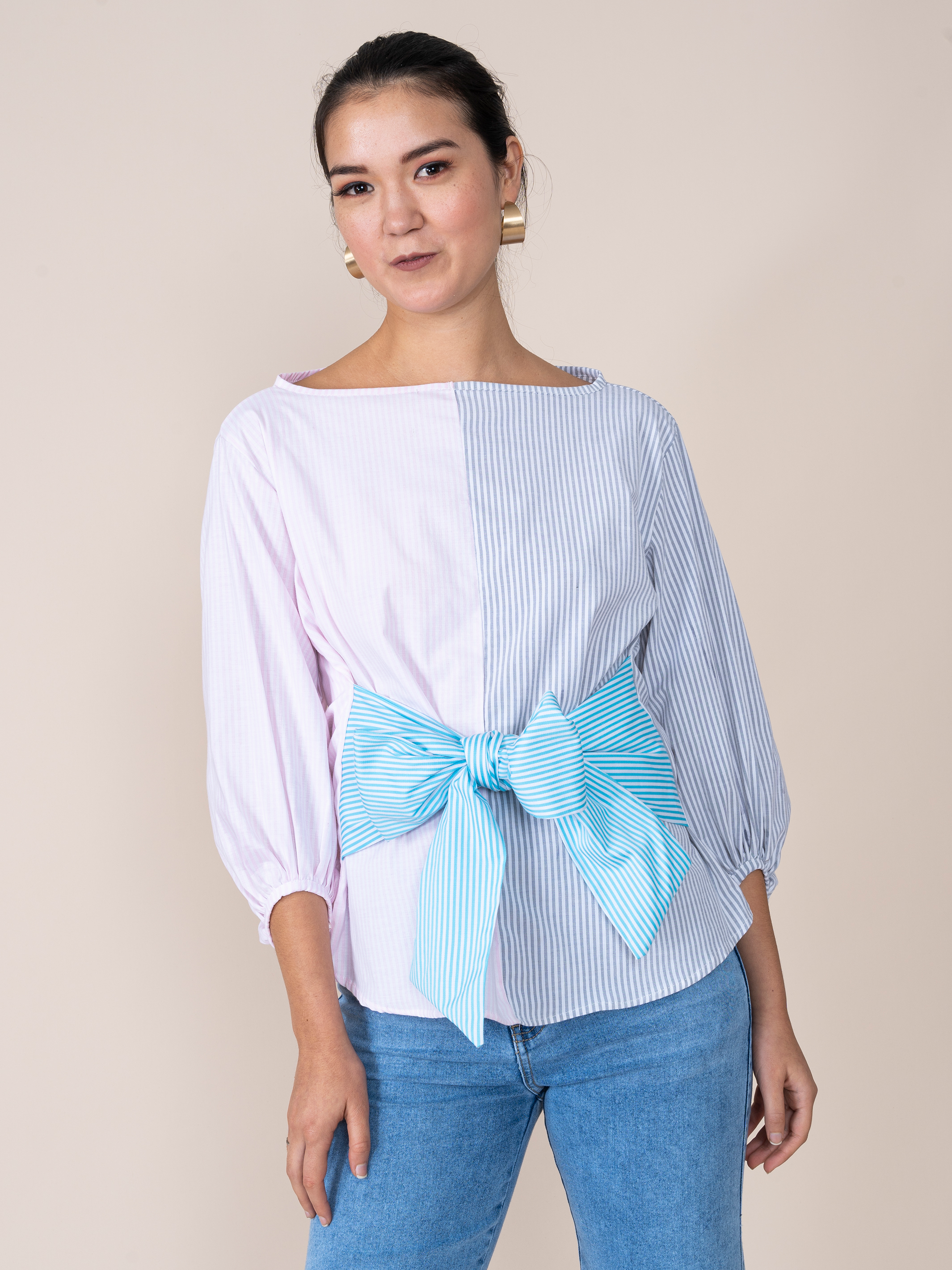 Karina Blouse Leaves Print