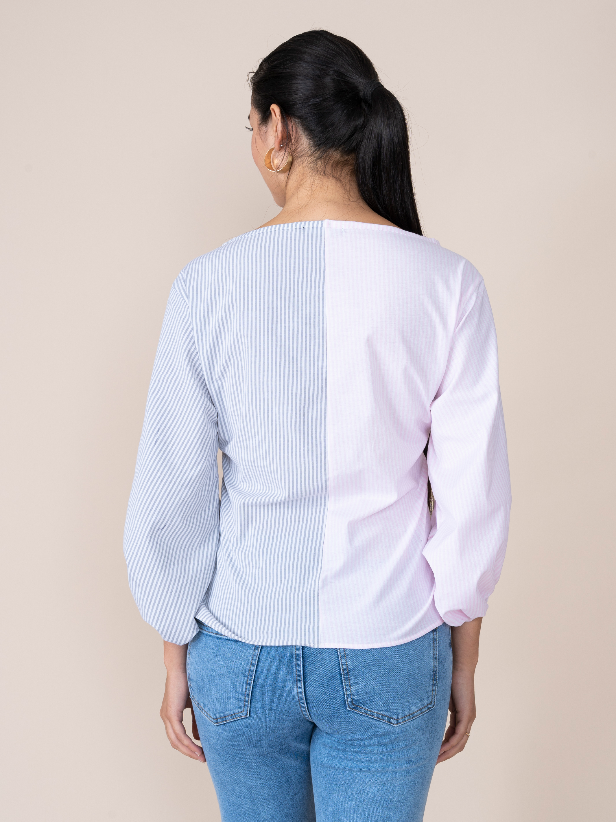 Karina Blouse Leaves Print