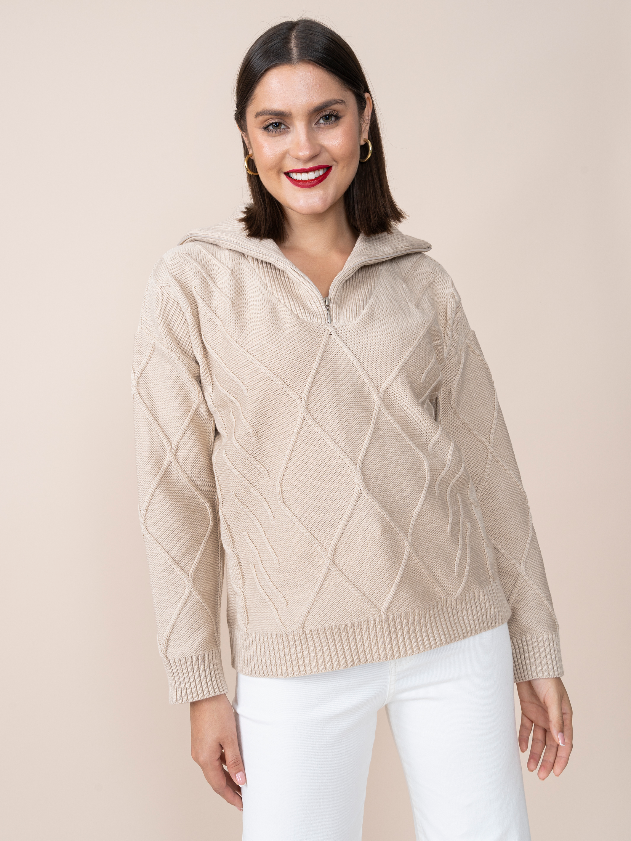 Chompa Tejida Cynthia Beige