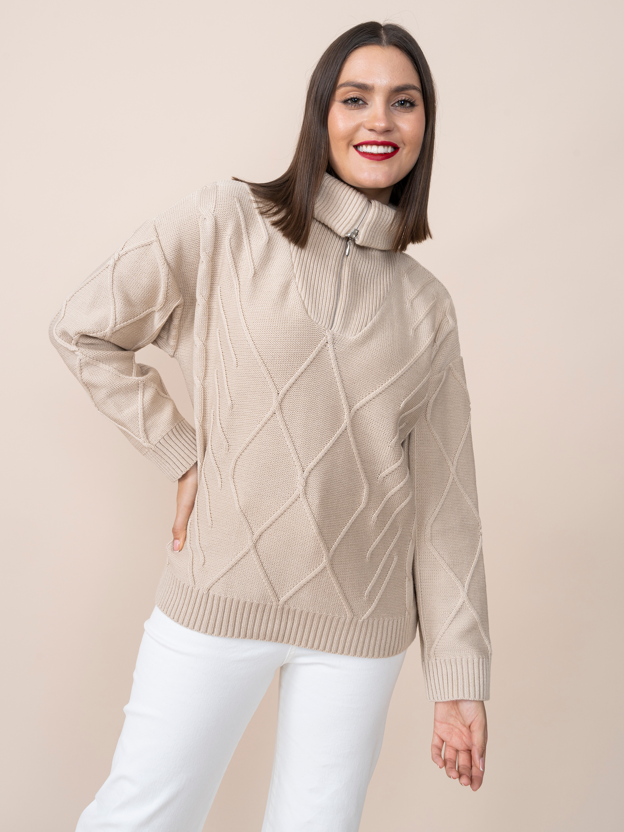 Chompa Tejida Cynthia Beige