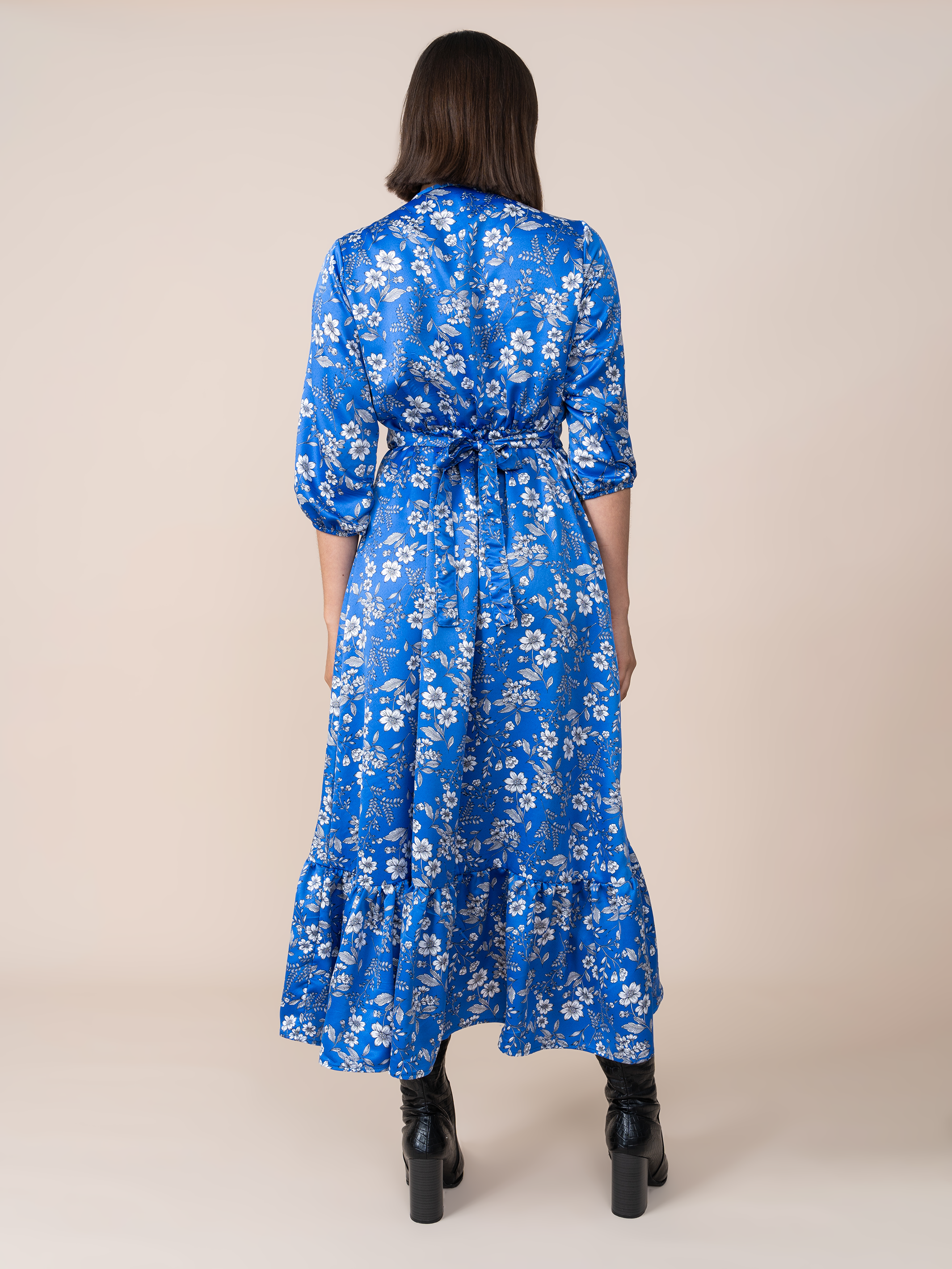 Vestido Nicole Estampado Azul