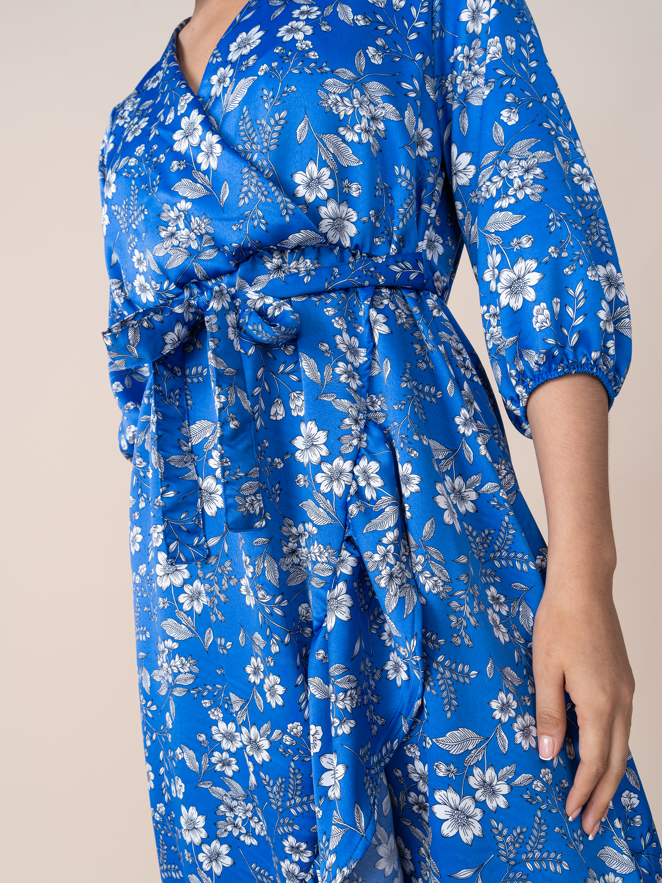 Vestido Nicole Estampado Azul