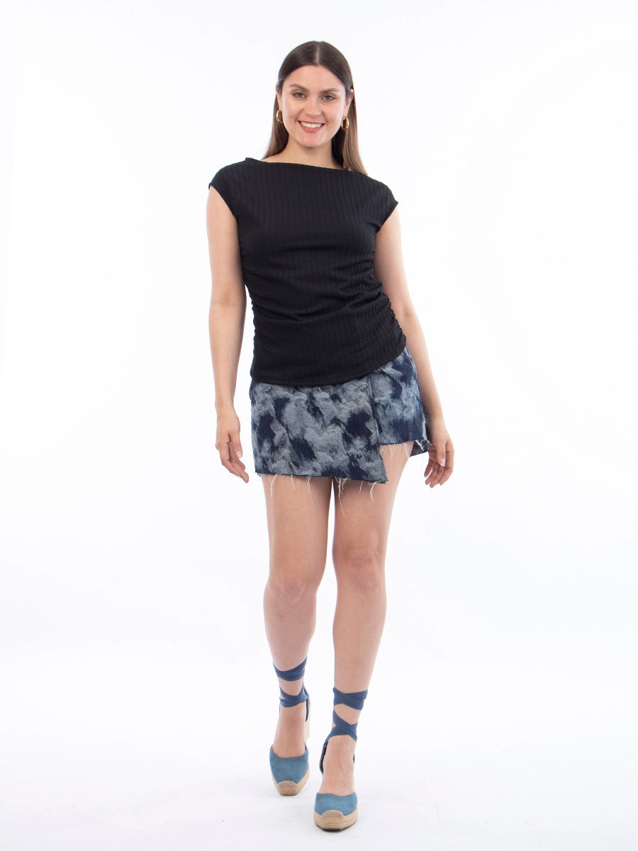 Blusa Básica Manga zero Negro