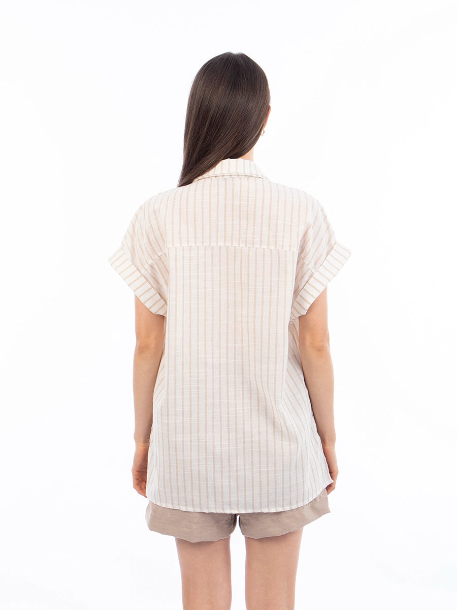 Blusa Maribel Rayas Beige