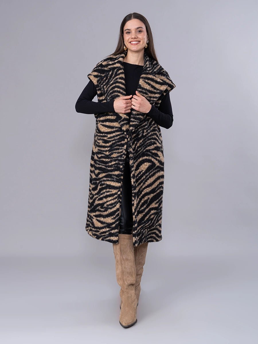 Chaleco Leticia Animal Print - Chaleco de La Matier