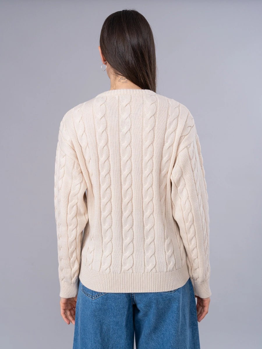 Chompa Tejida Frida Beige - Chompa de La Matier