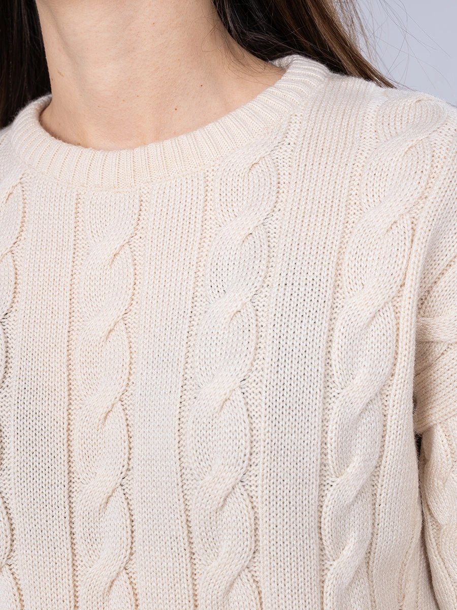 Chompa Tejida Frida Beige - Chompa de La Matier