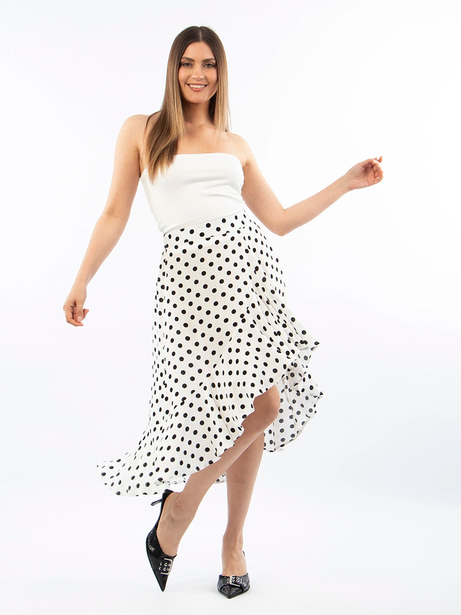 Falda Dots Blanco