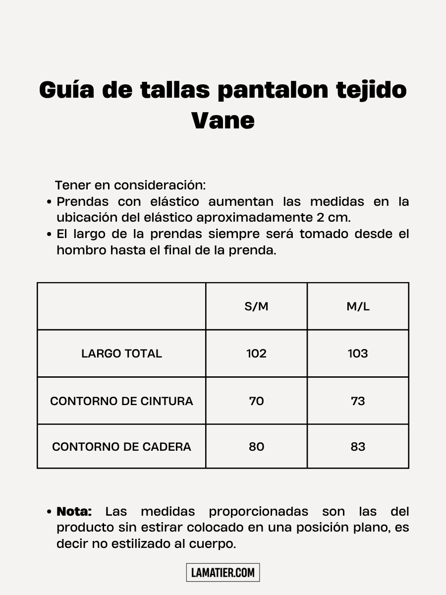 Pantalón Tejido Vane Crema - Pantalón de La Matier