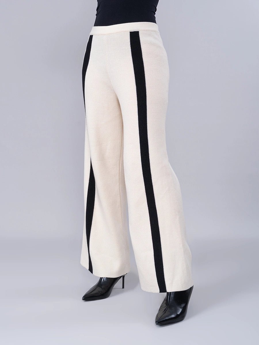 Pantalón Tejido Vane Crema - Pantalón de La Matier