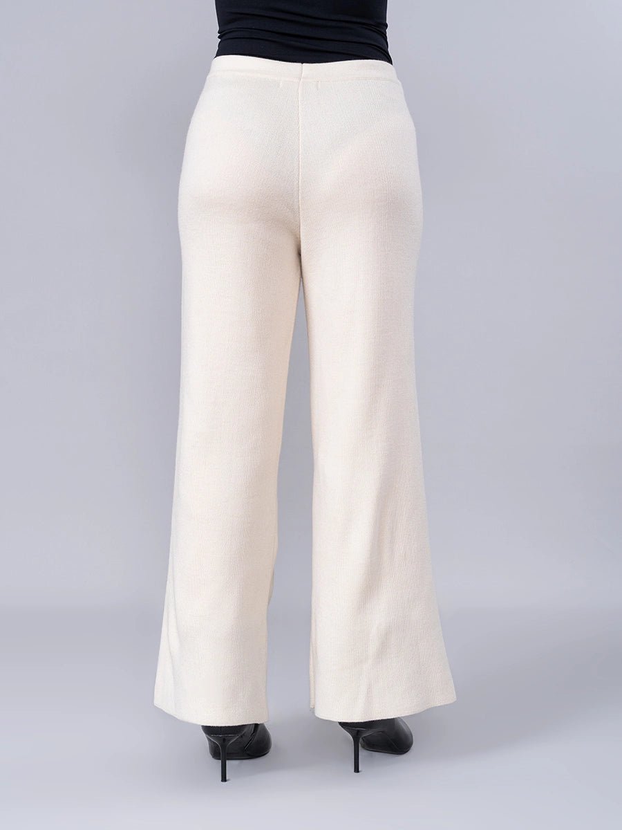 Pantalón Tejido Vane Crema - Pantalón de La Matier
