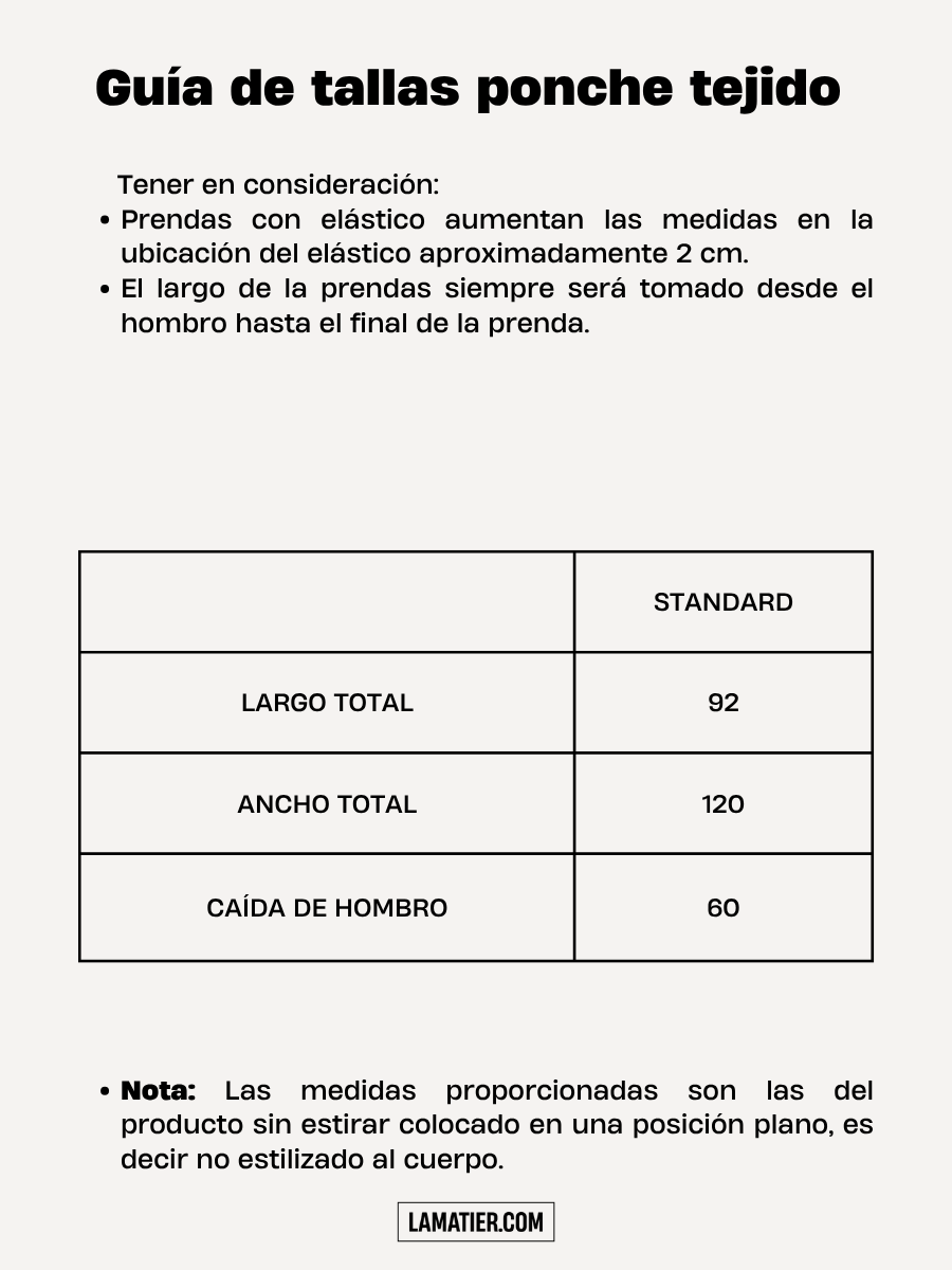 Poncho Tejido Tina Crema - Abrigo de La Matier