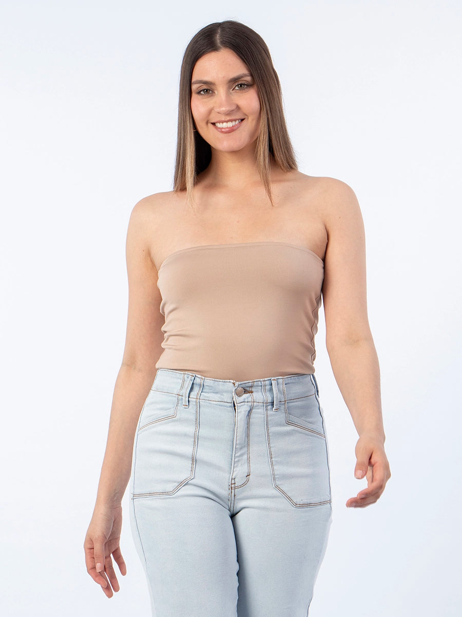 Top Strapless Beige