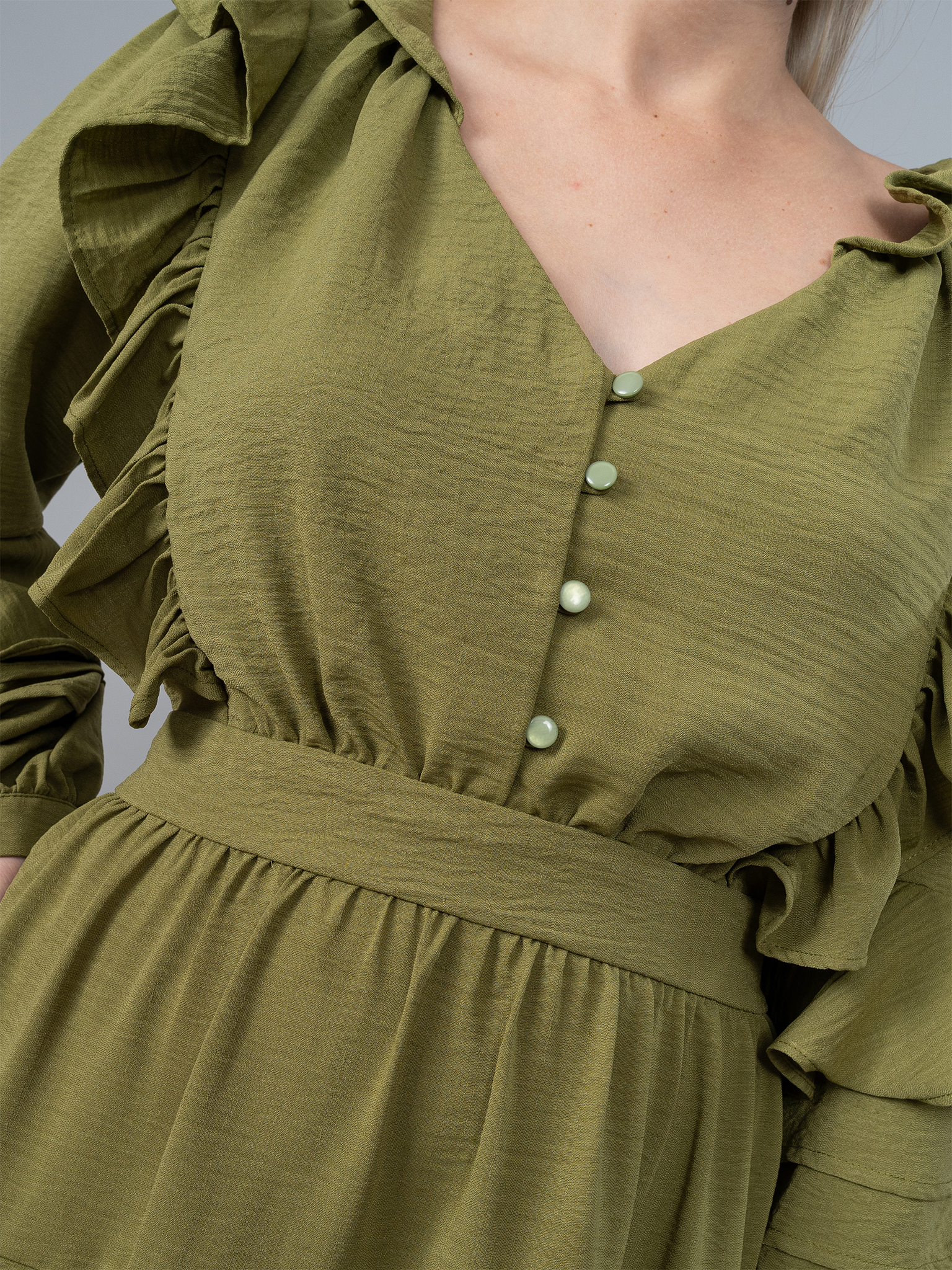 Vestido Aitana Verde en Lino