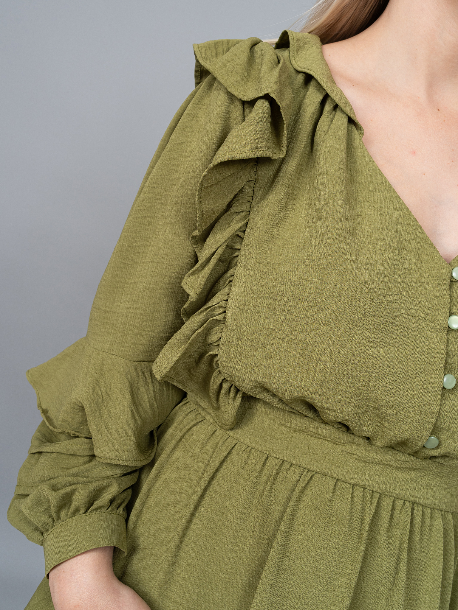 Vestido Aitana Verde en Lino