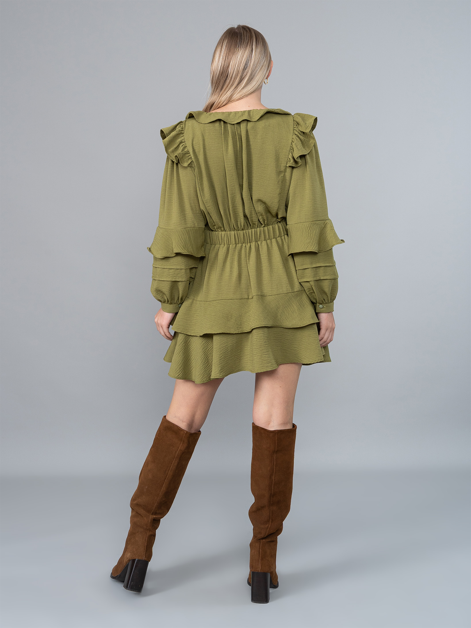Vestido Aitana Verde en Lino