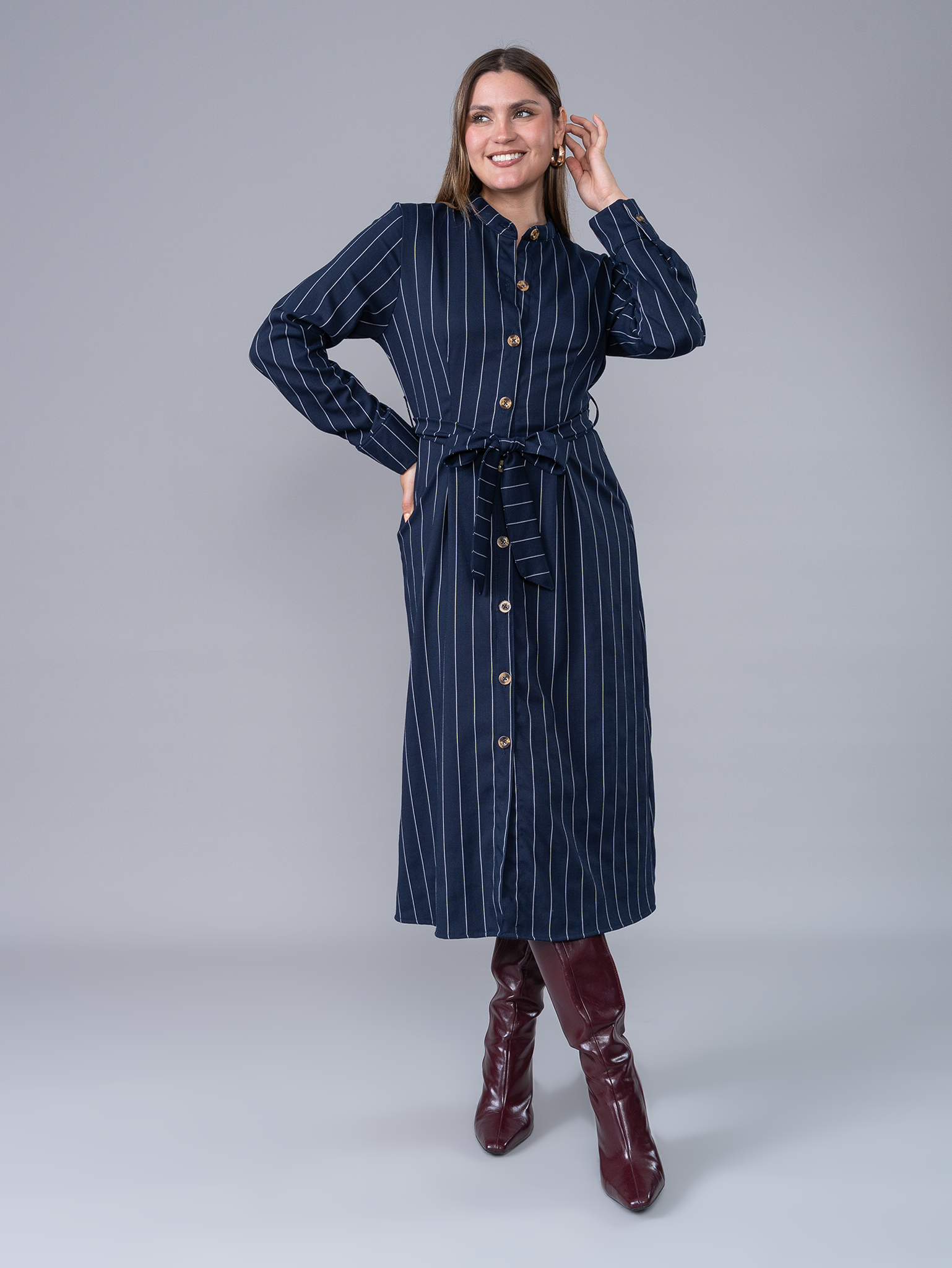 Vestido Camisero Martina Azul