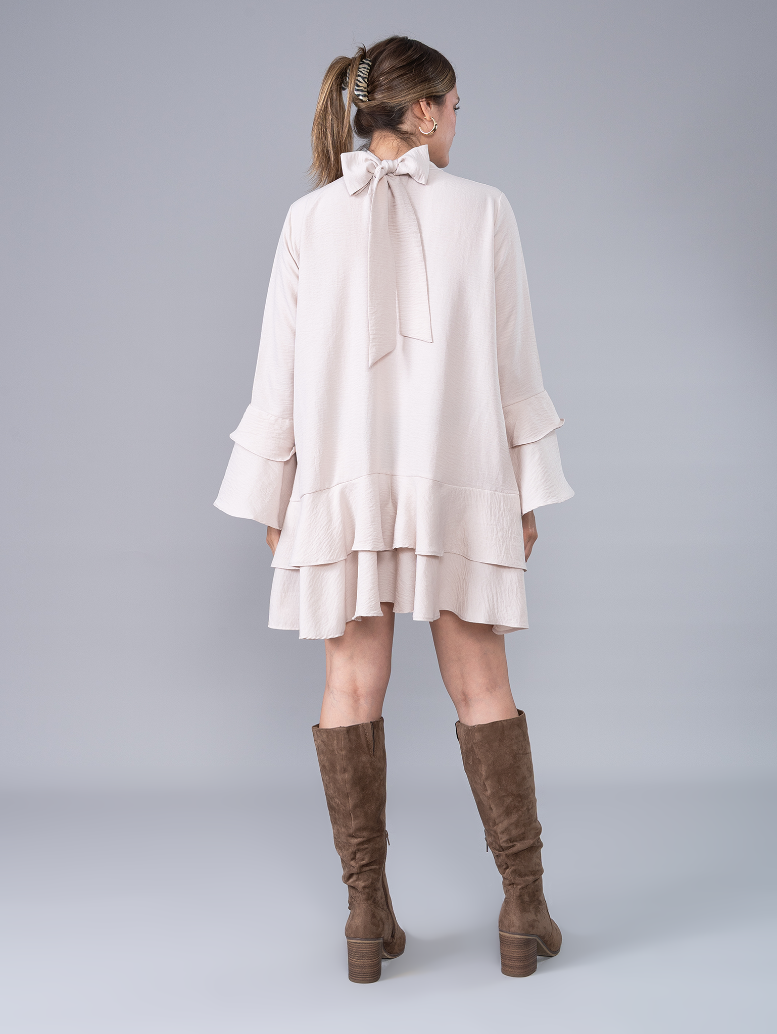 Vestido Corto Emilia Beige