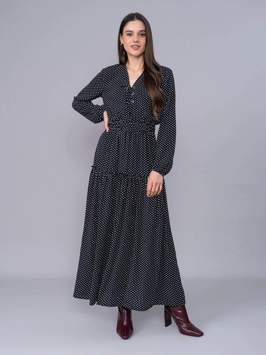 Vestido Largo Polka Dots