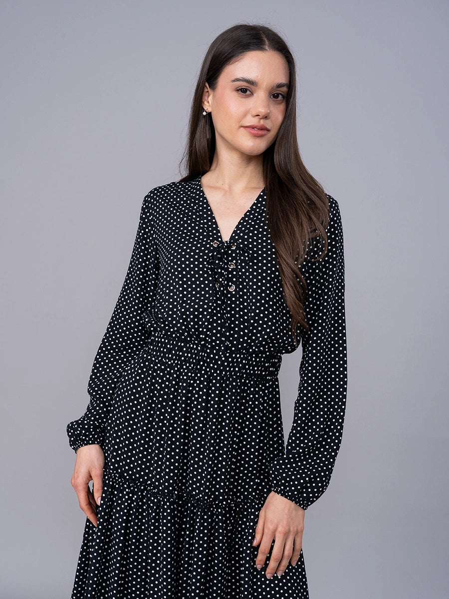 Vestido Largo Polka Dots