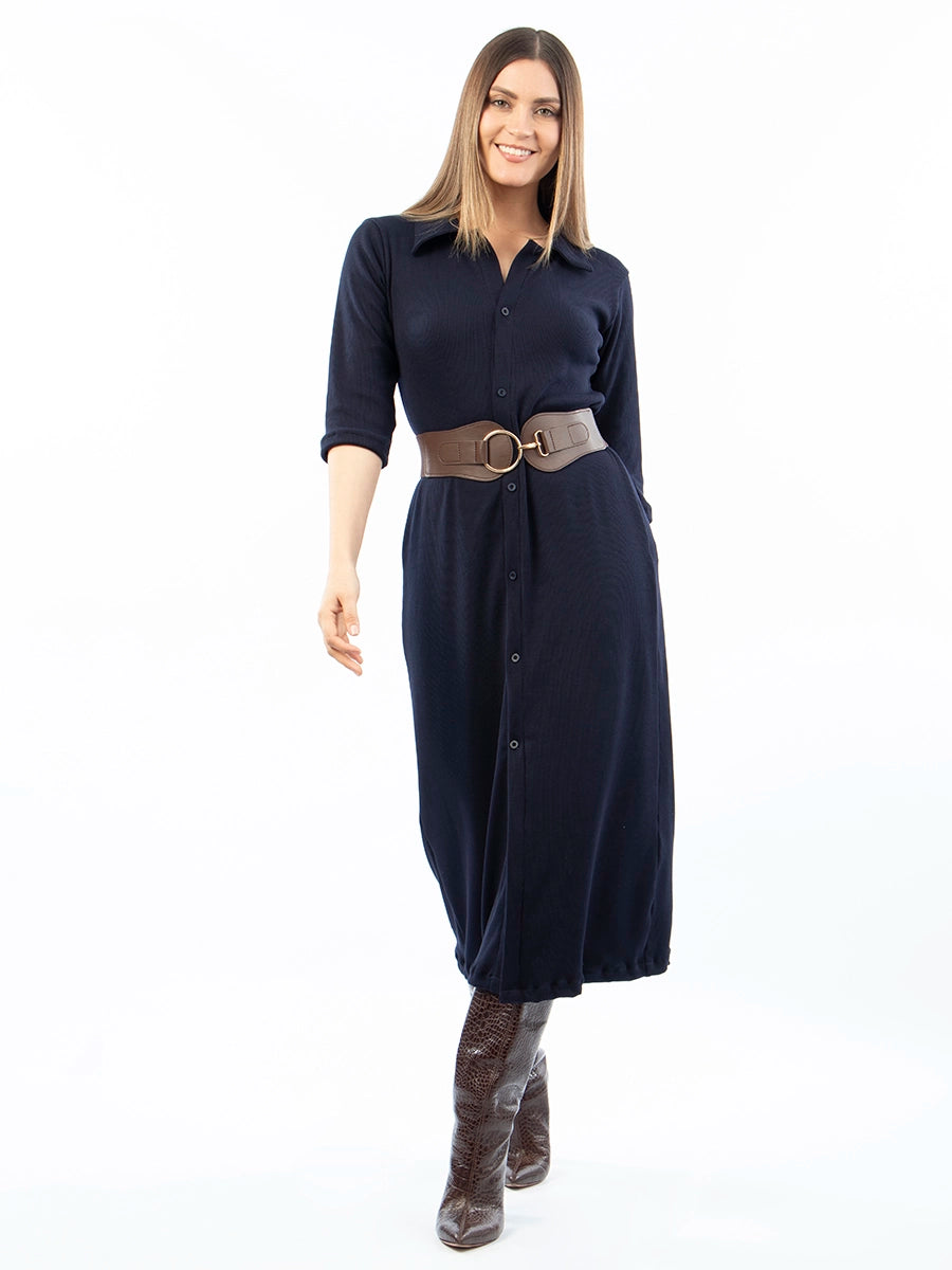 Vestido Laura Azul Oscuro