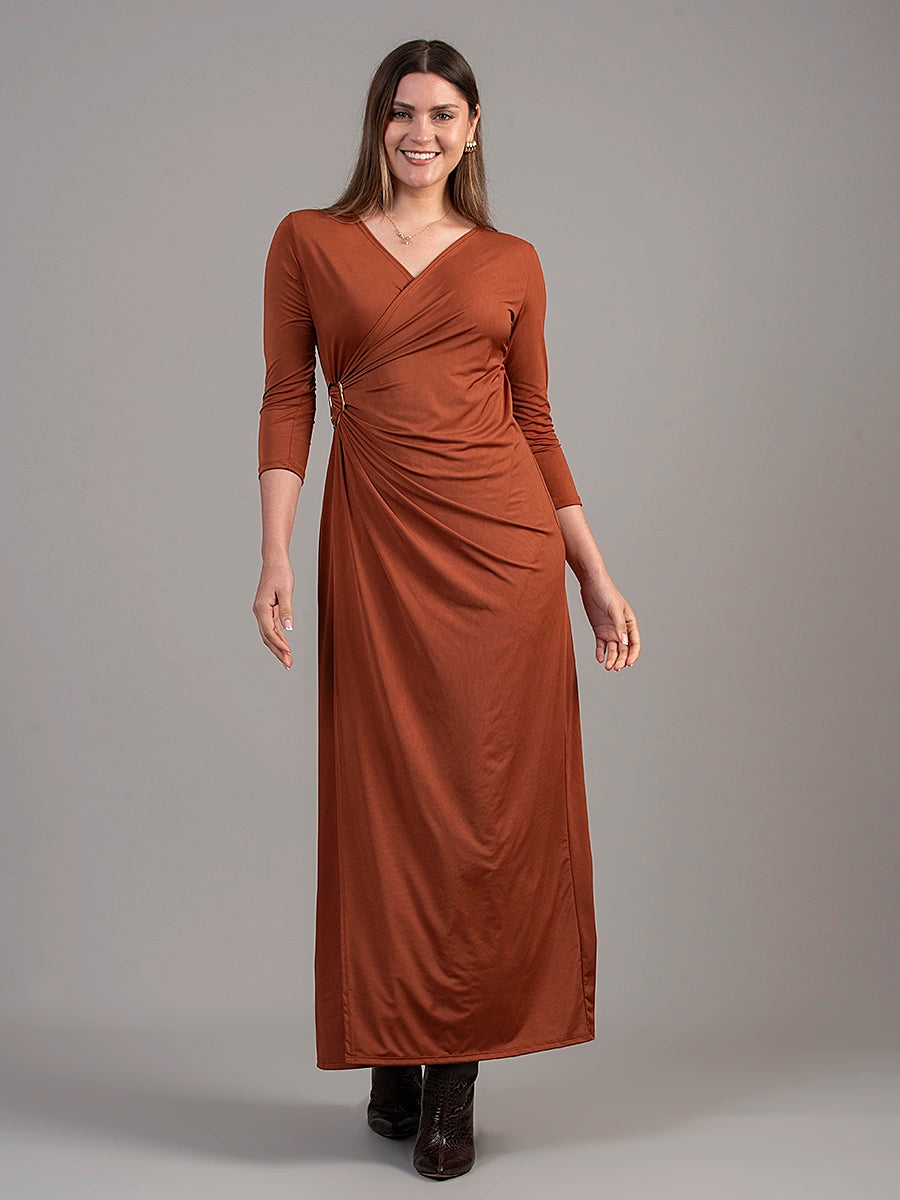Vestido Luciana Ocre