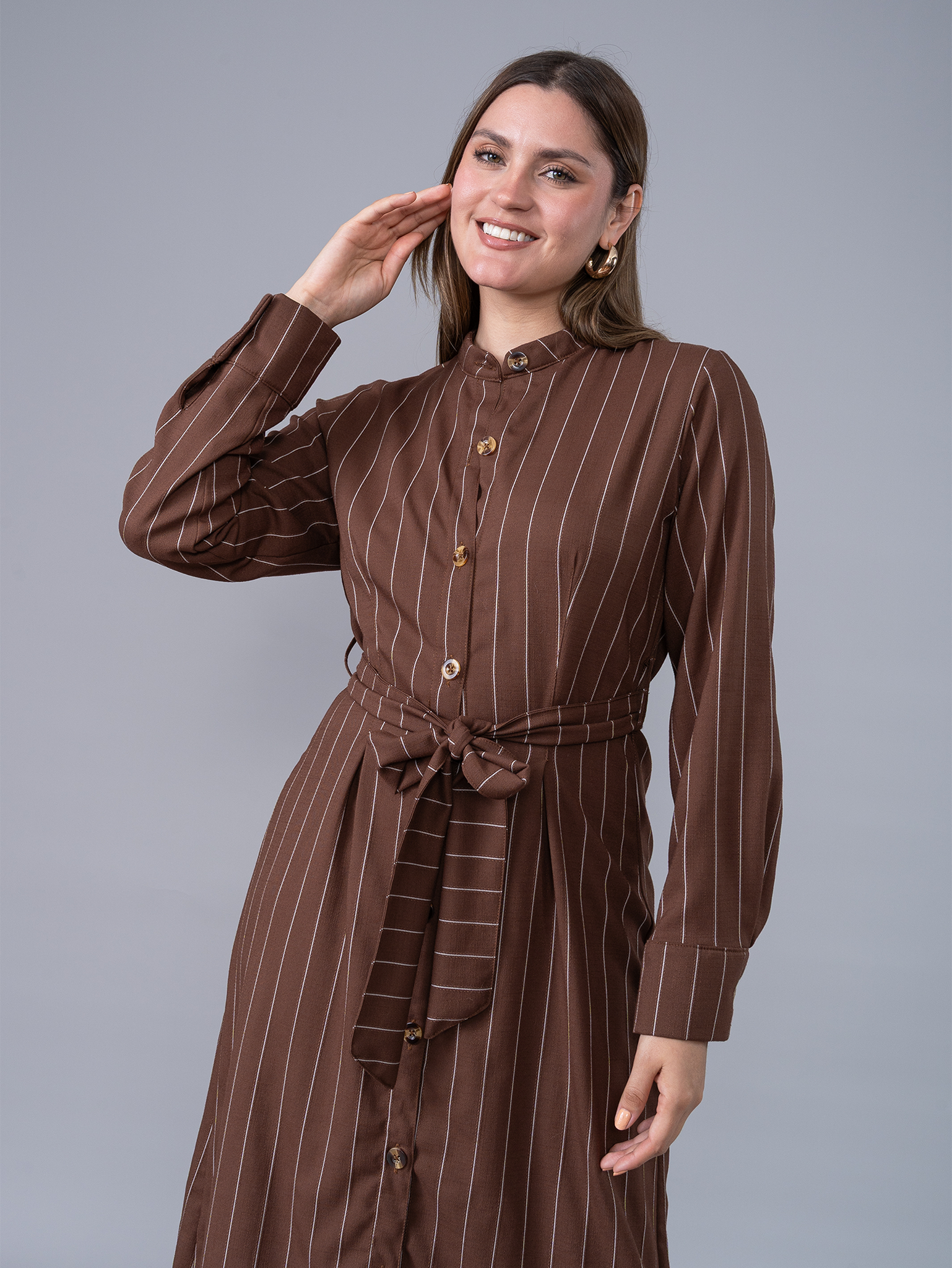 Vestido Camisero Martina Marrón