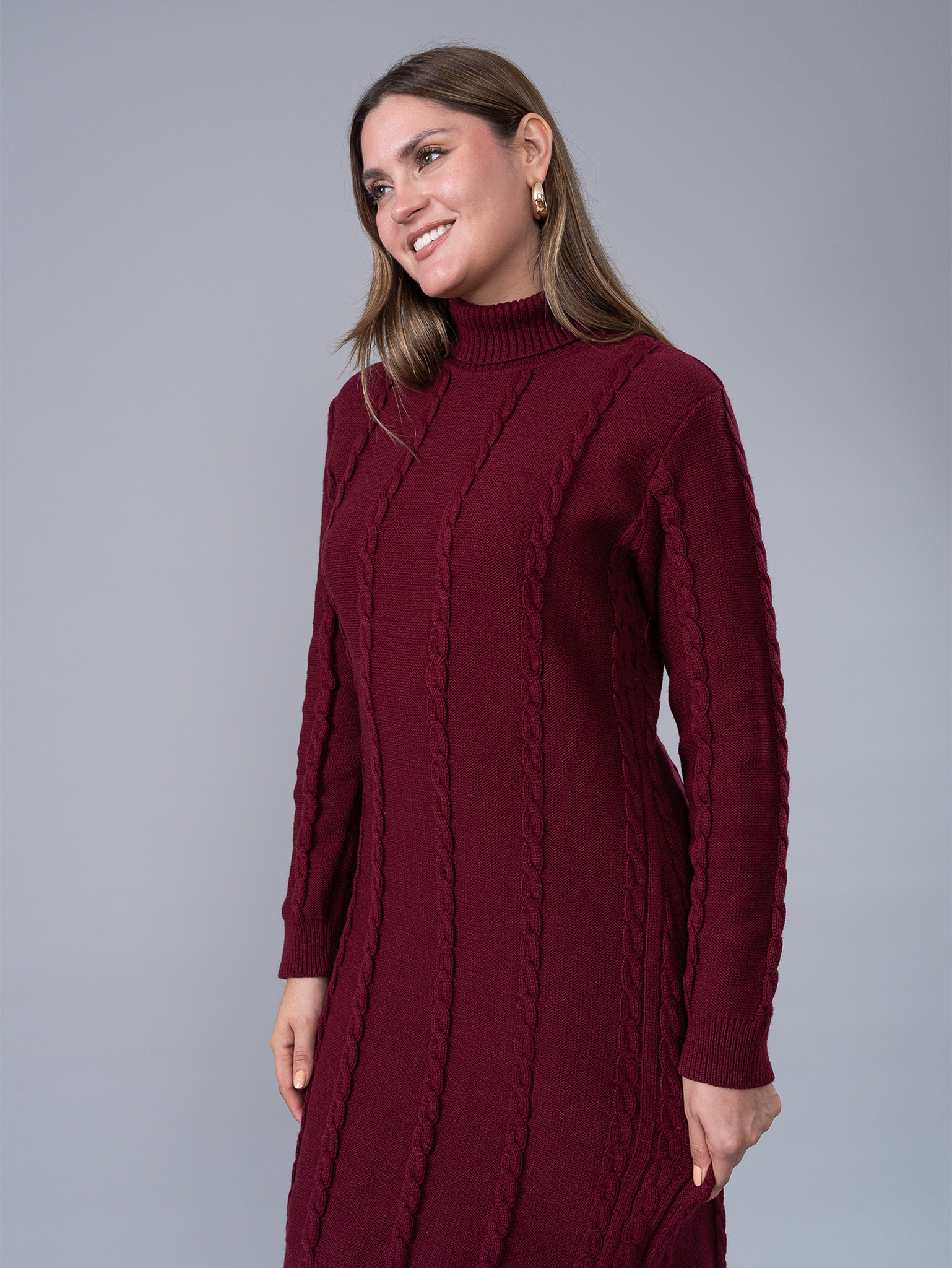 Vestido Tejido Silvana Guinda