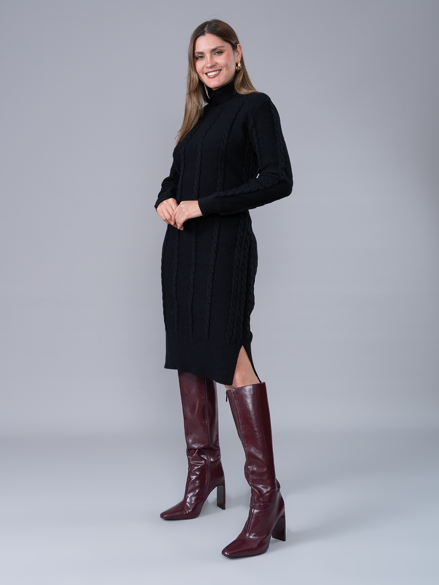 Vestido Tejido Silvana Negro