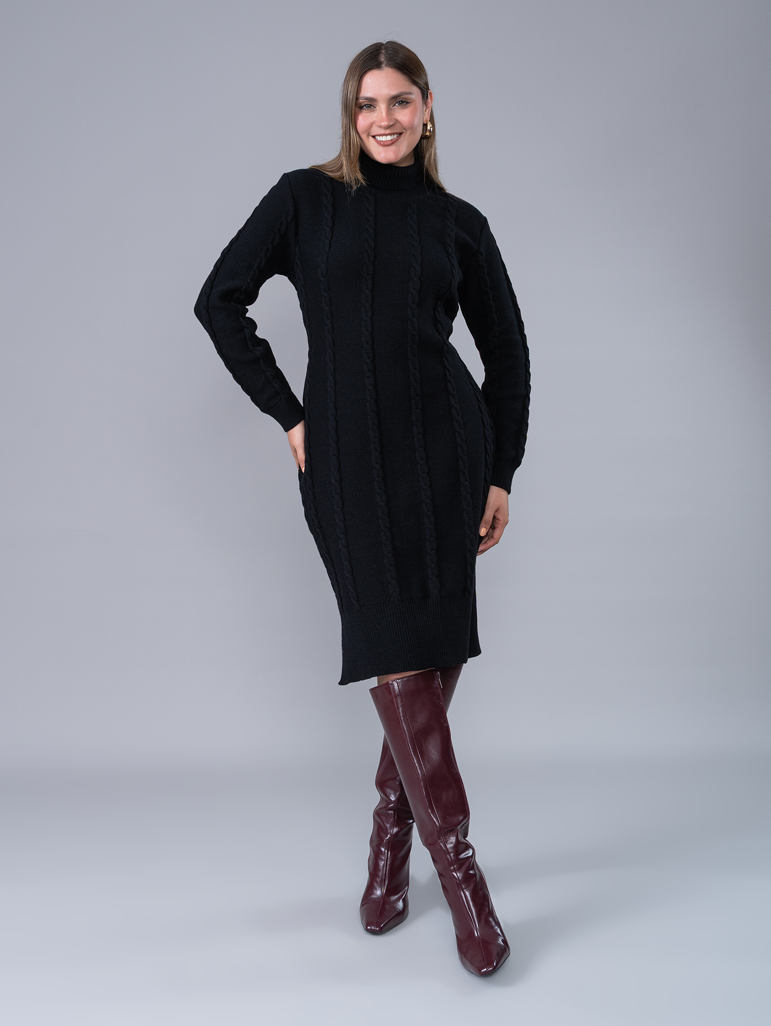 Vestido Tejido Silvana Negro