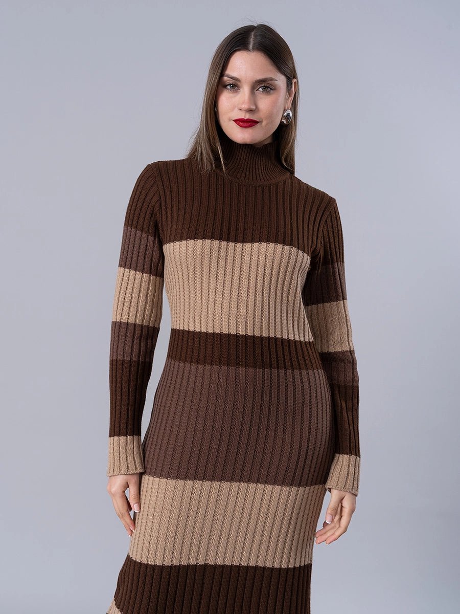Vestido Tejido Allegra Brown - Vestido de La Matier