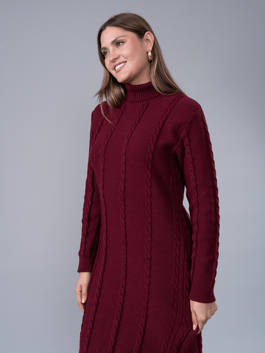 Vestido Tejido Silvana Guinda - Vestido de La Matier