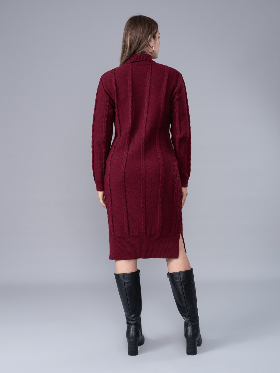 Vestido Tejido Silvana Guinda - Vestido de La Matier