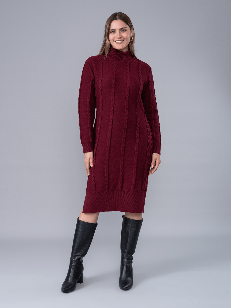 Vestido Tejido Silvana Guinda - Vestido de La Matier