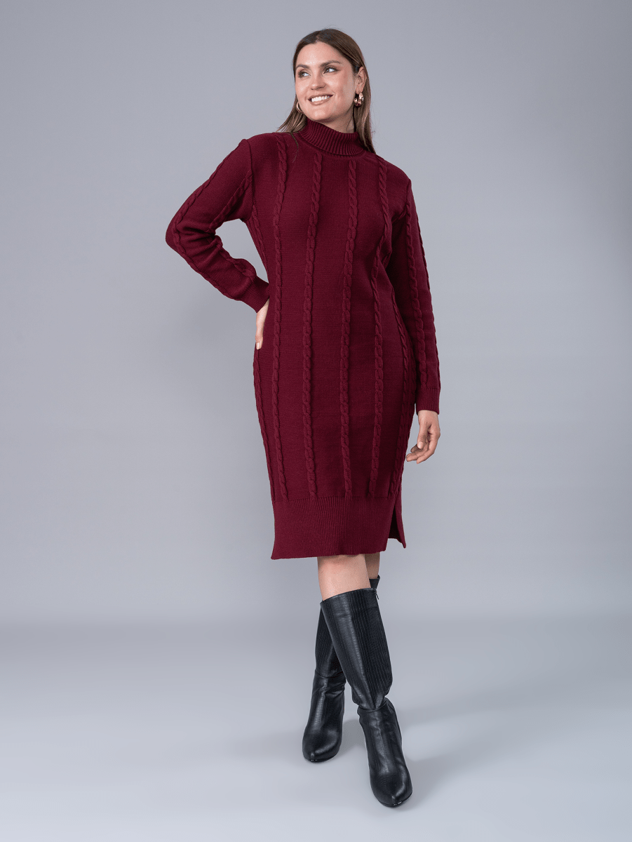 Vestido Tejido Silvana Guinda - Vestido de La Matier