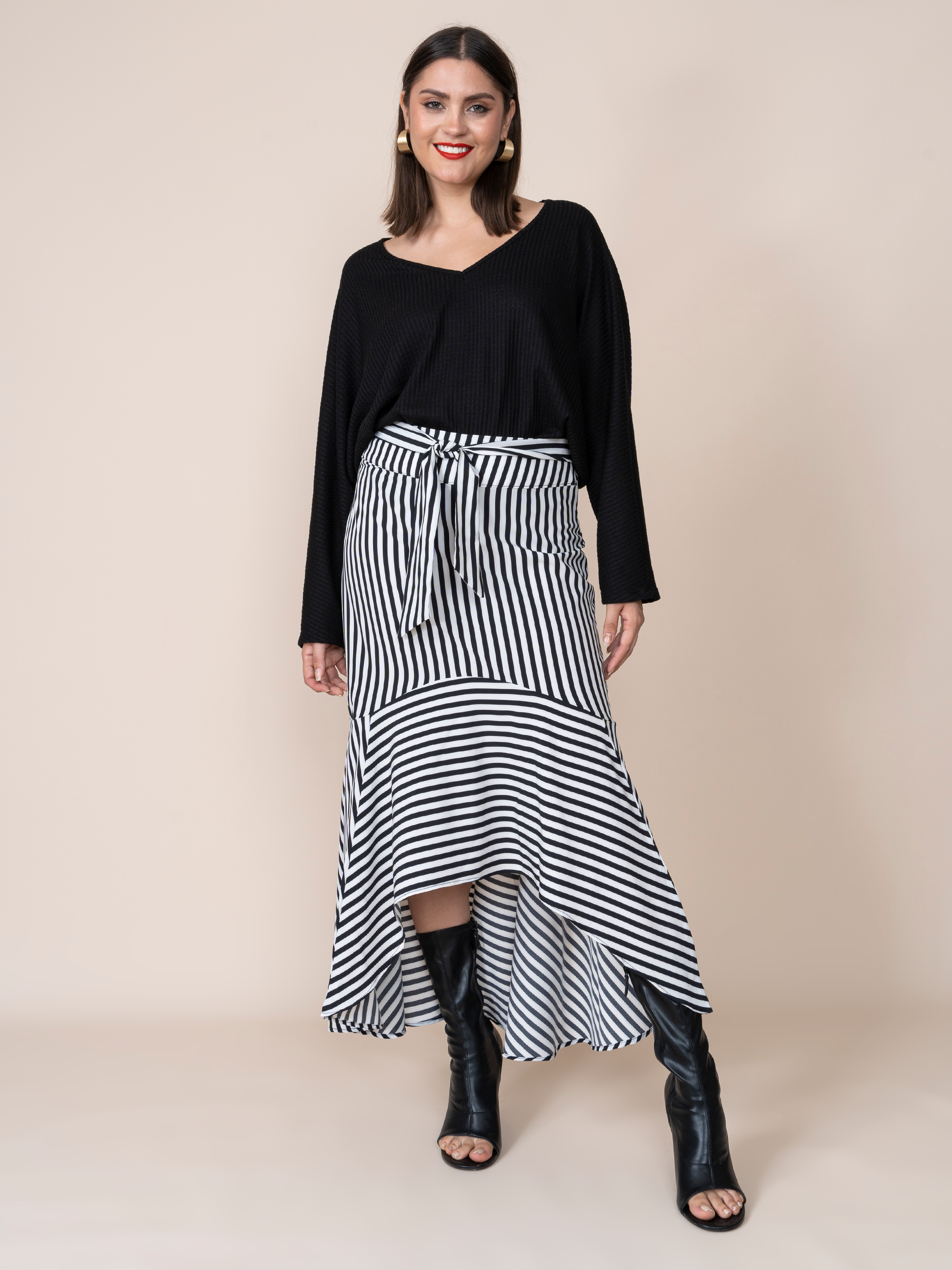 Lucero Striped Skirt