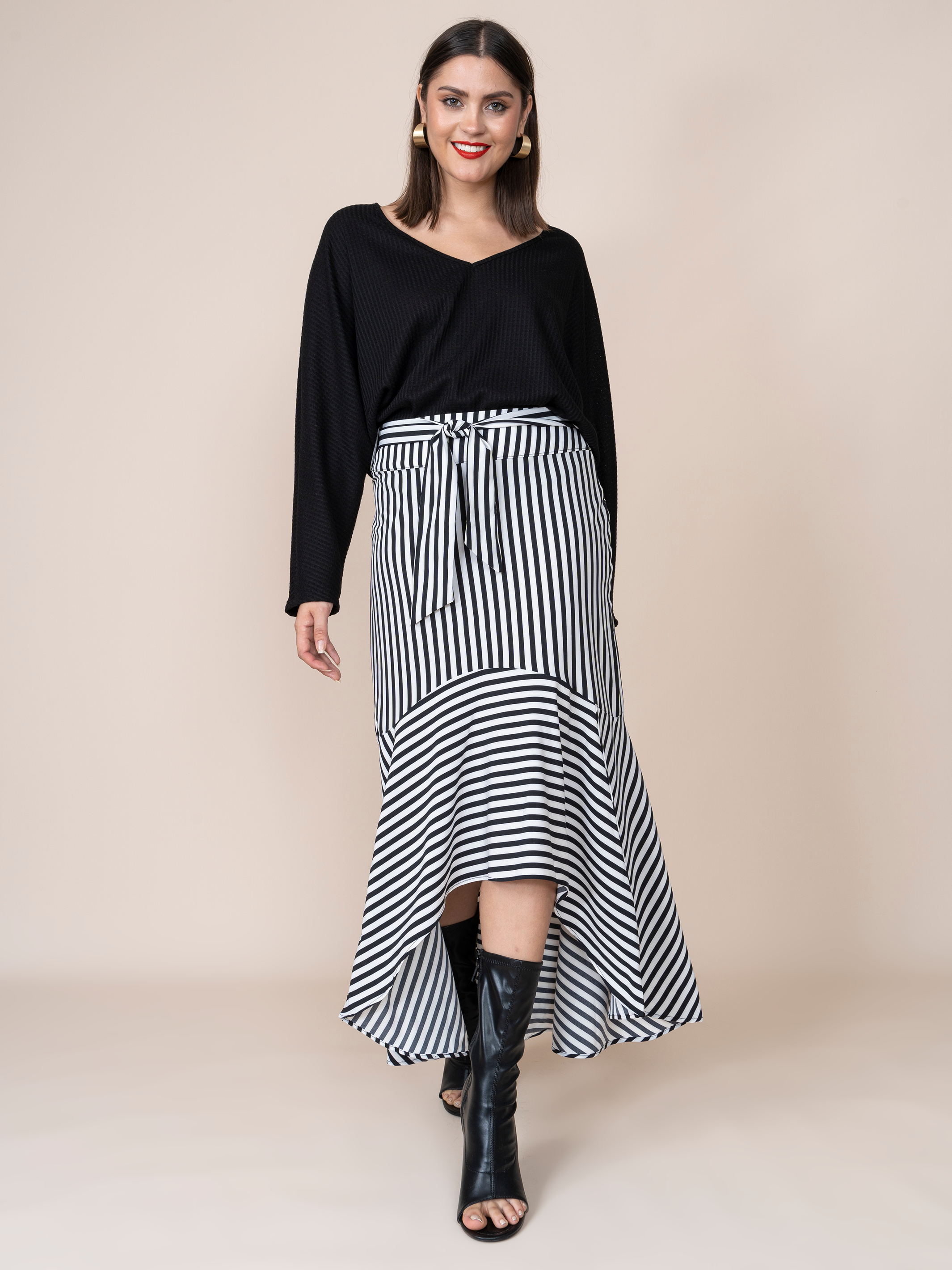 Lucero Striped Skirt