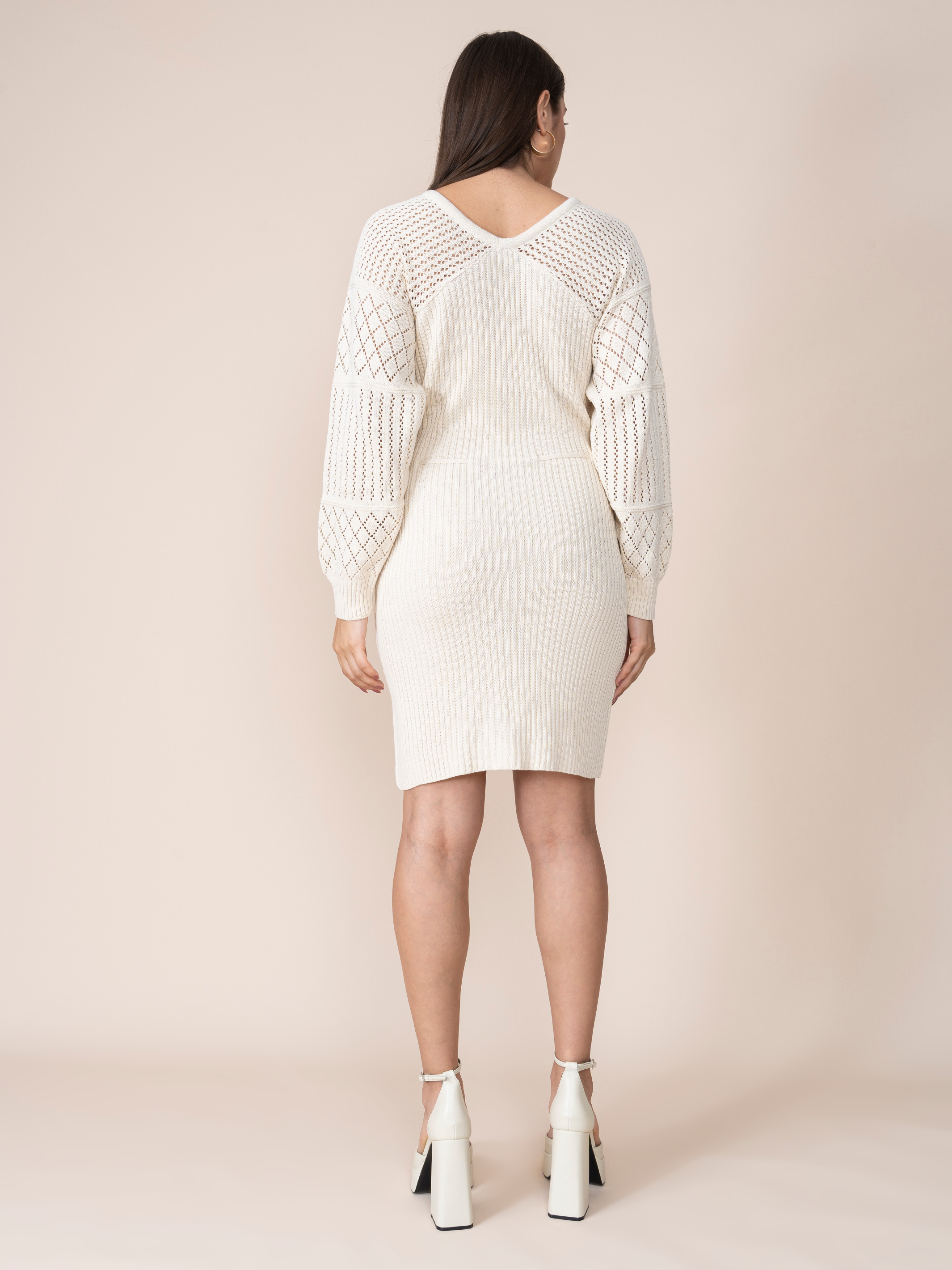 Karen Fabric Dress Cream