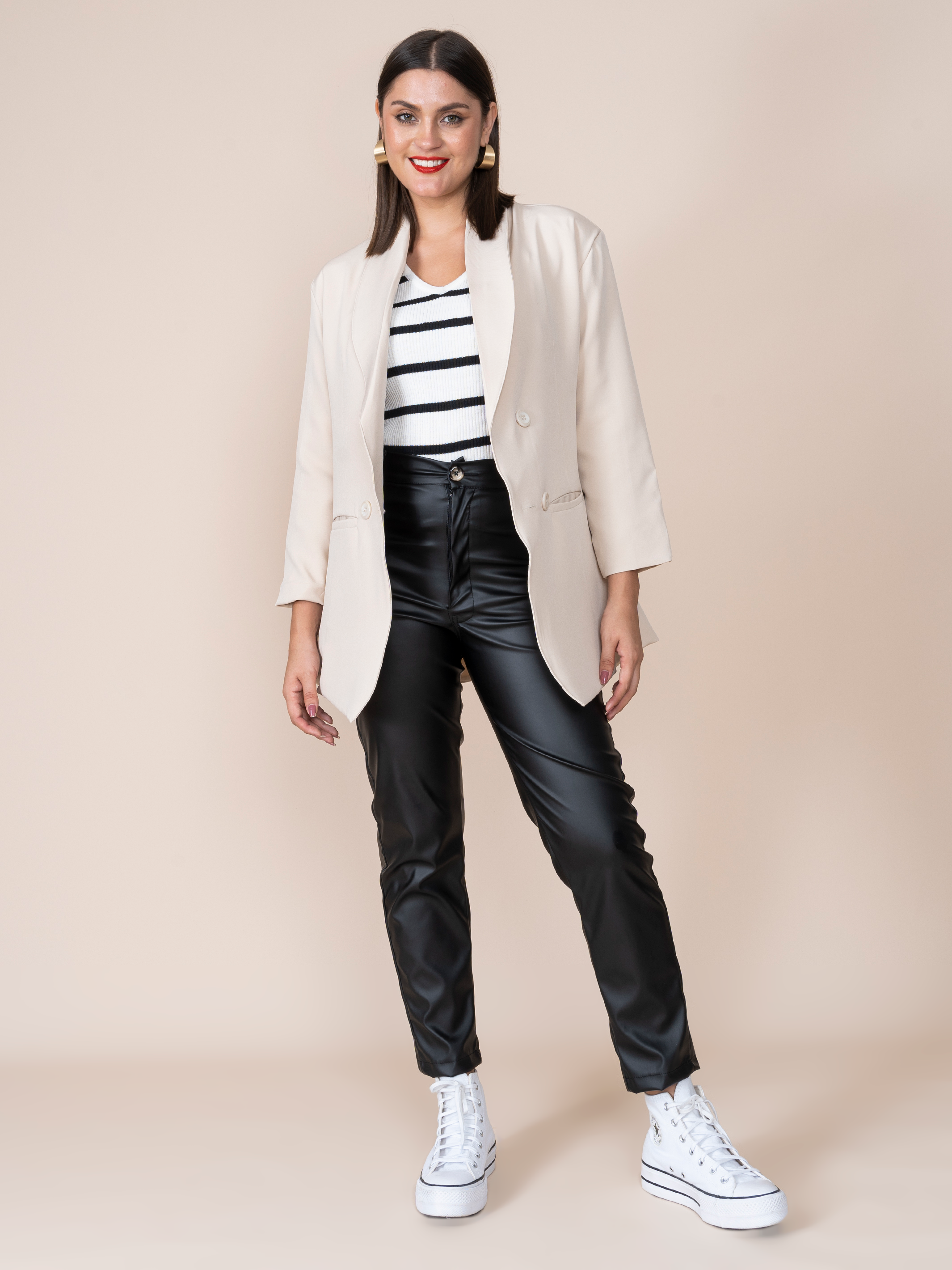 La Matier Beige Blazer