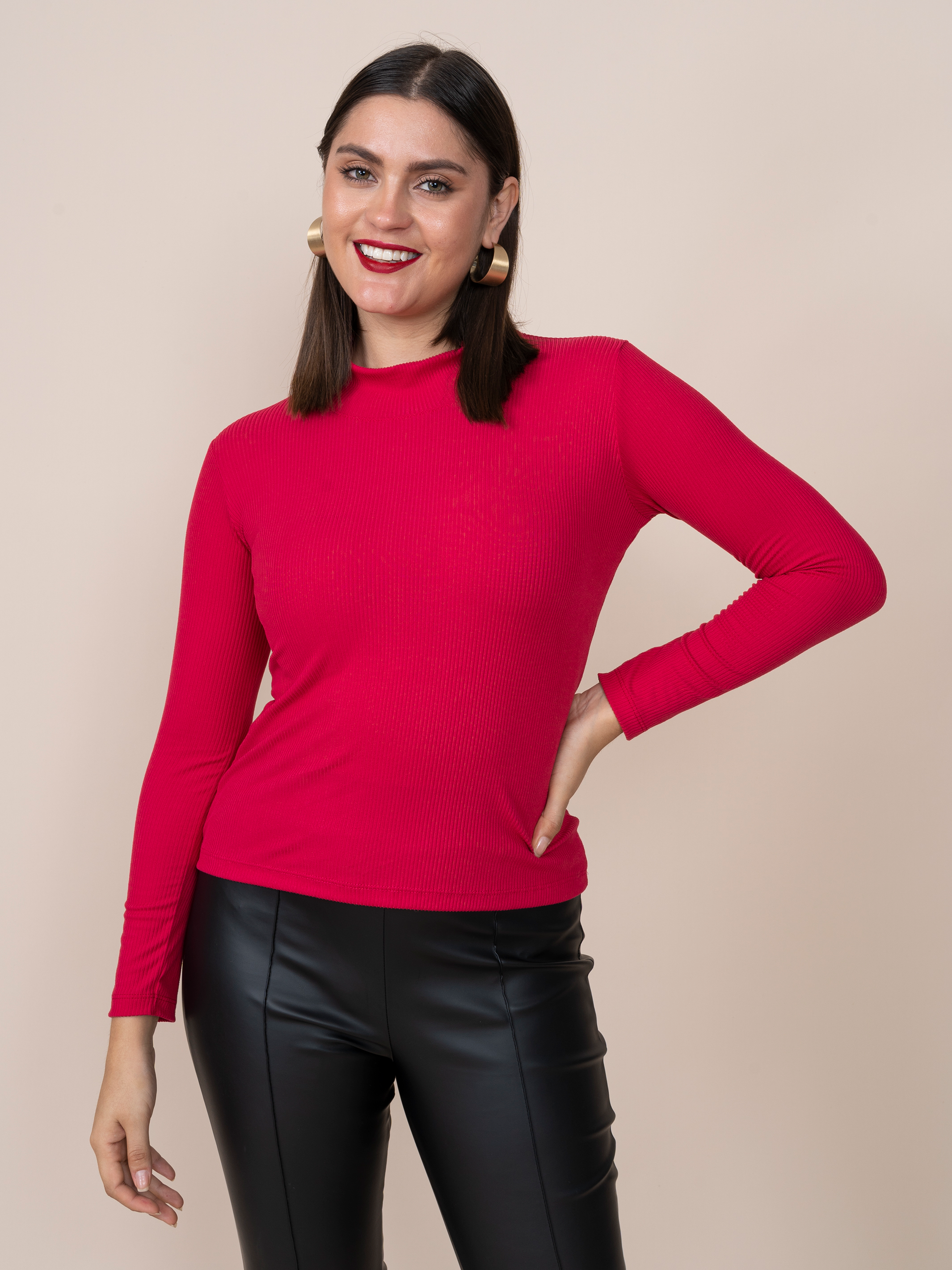 Basic Long Sleeve Fuchsia Cafarena